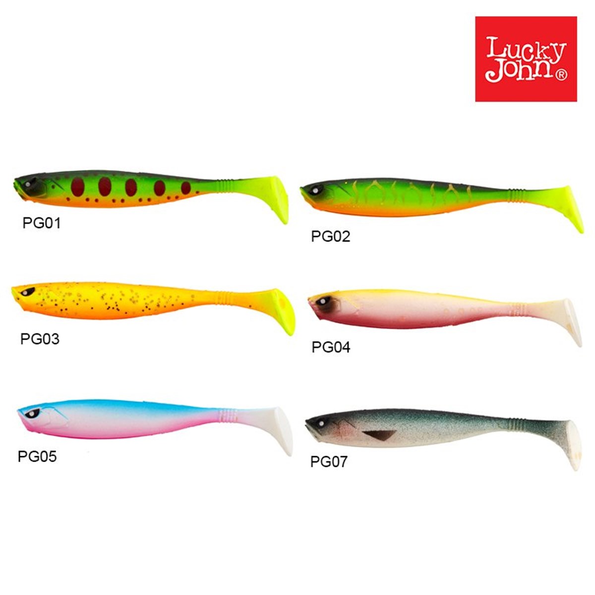 Lucky John Basara 3D Soft Swim 3.5'' 8.89cm 8P Silikon Yem PG01