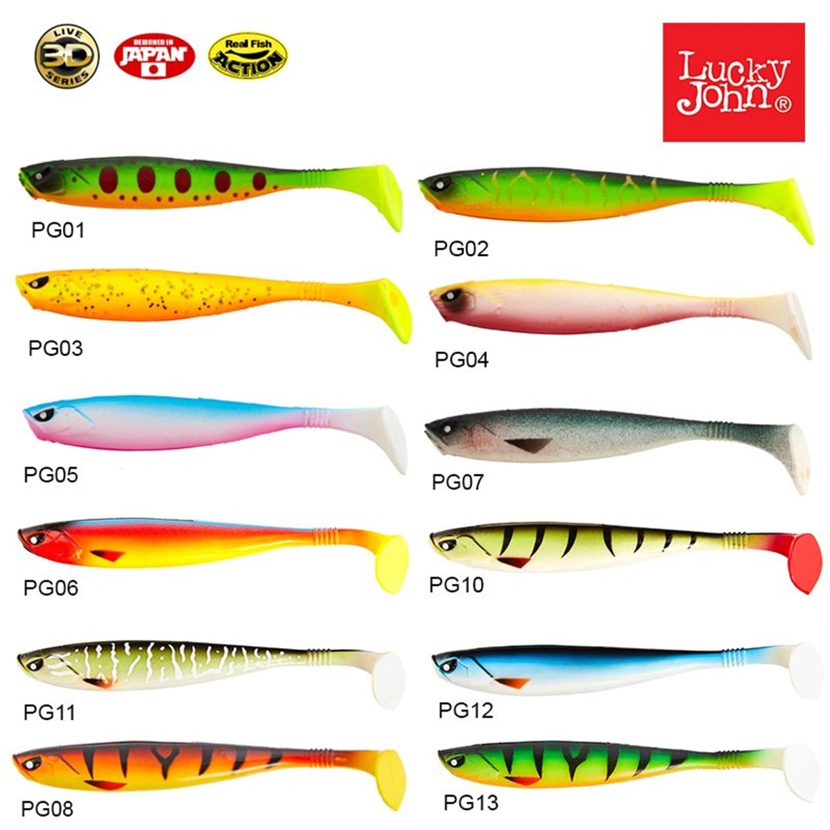 Lucky John Basara 3D Soft Swim 5'' 12.7 cm 4P Silikon Yem 