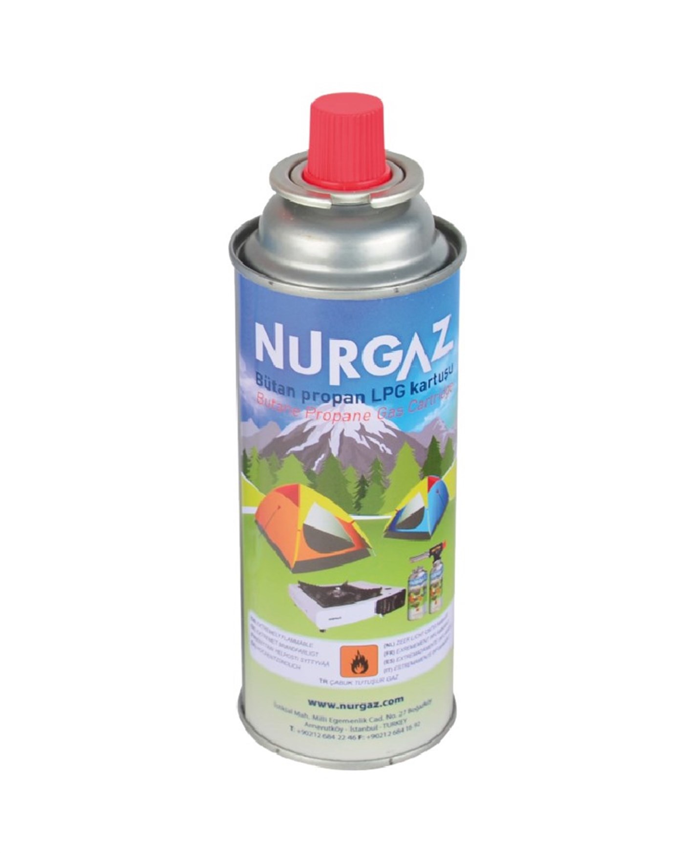 Nurgaz NG-207 Valfli Gaz Kartuş 220 Gr