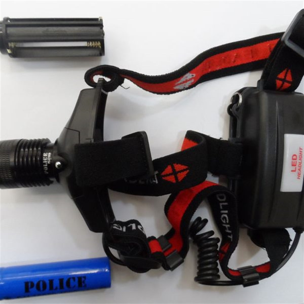 Police PS-1809 Cree Q5 Led Zoomlu Şarjlı Kafa Lambası