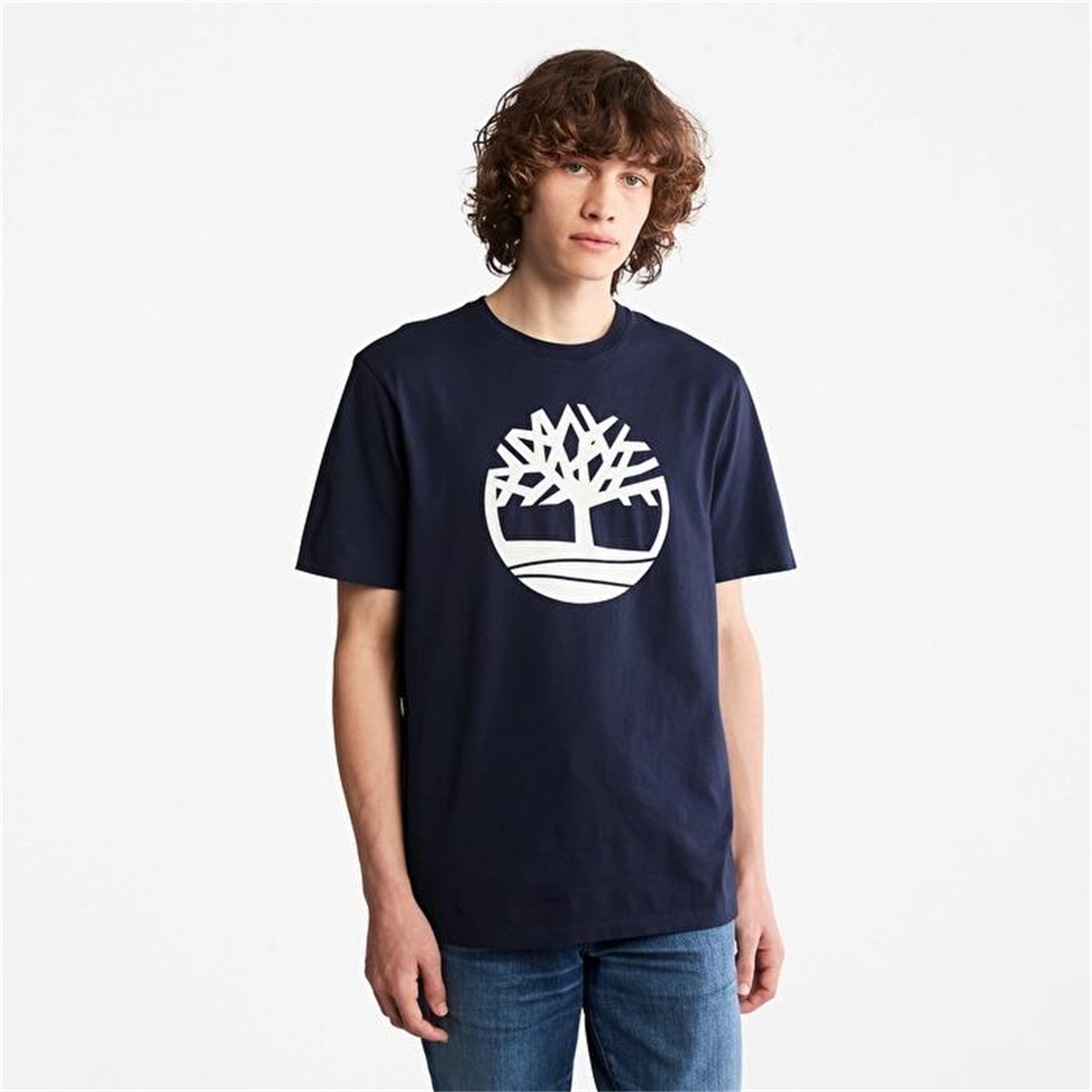 Timberland Kennebec River Ağaç Logolu Erkek Tişört Dark Sapphire