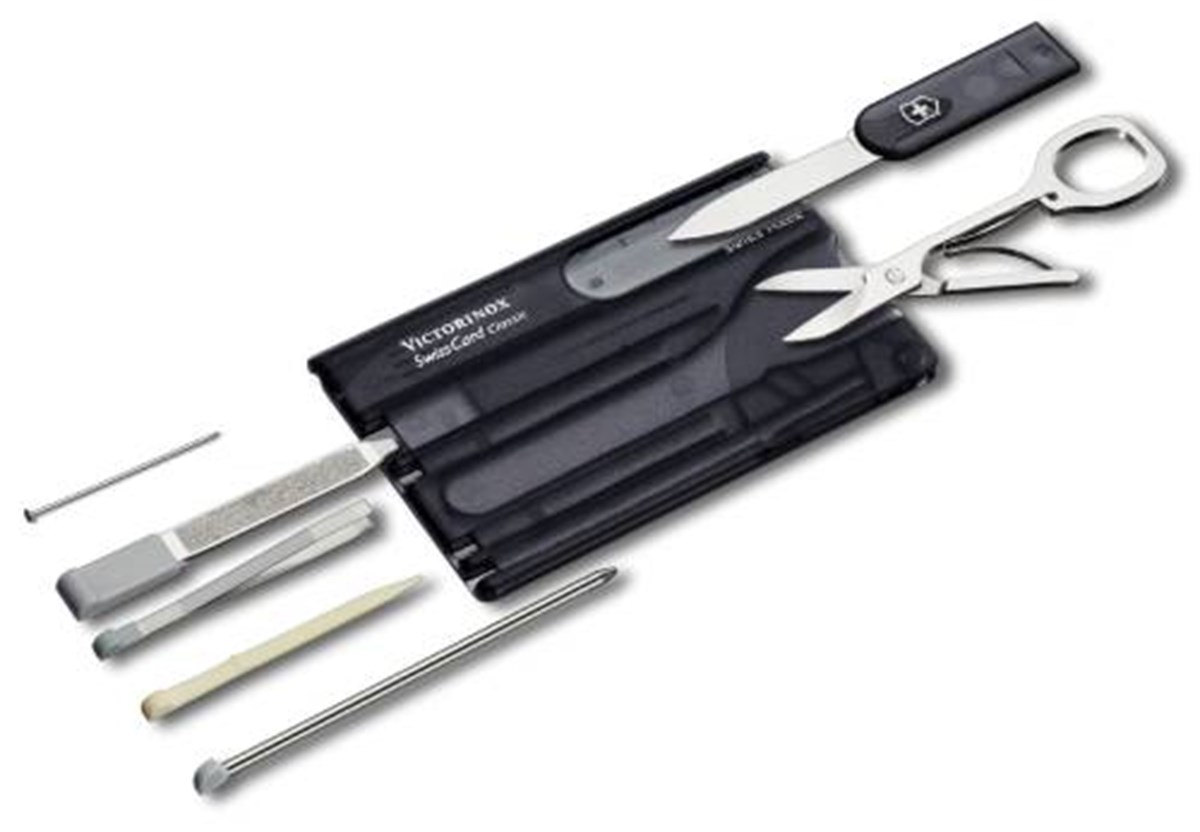 Victorinox Swisscard Şeffaf Siyah 0.7133.T3