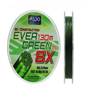 Asso Evergreen 8kat 130m 0.15mm İp Misina  (0.12)