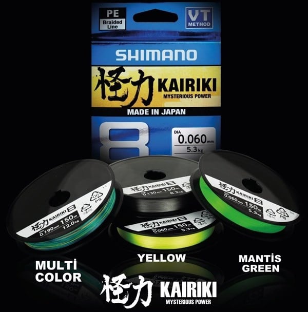 Yeni Shimano Kairiki 8 300mt Mantis Green 0.130mm/8.2kg