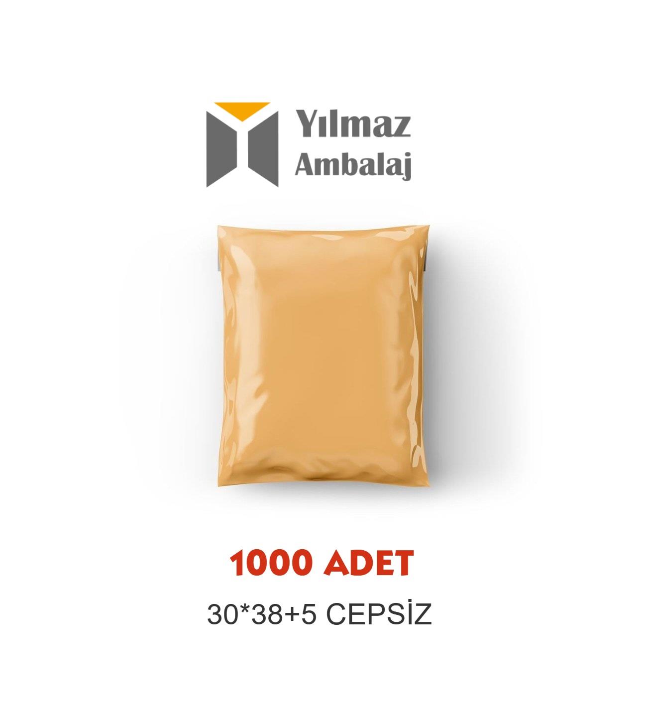 30*38+5 KARGO POŞETİ CEPSİZ 1000 ADET TURUNCU