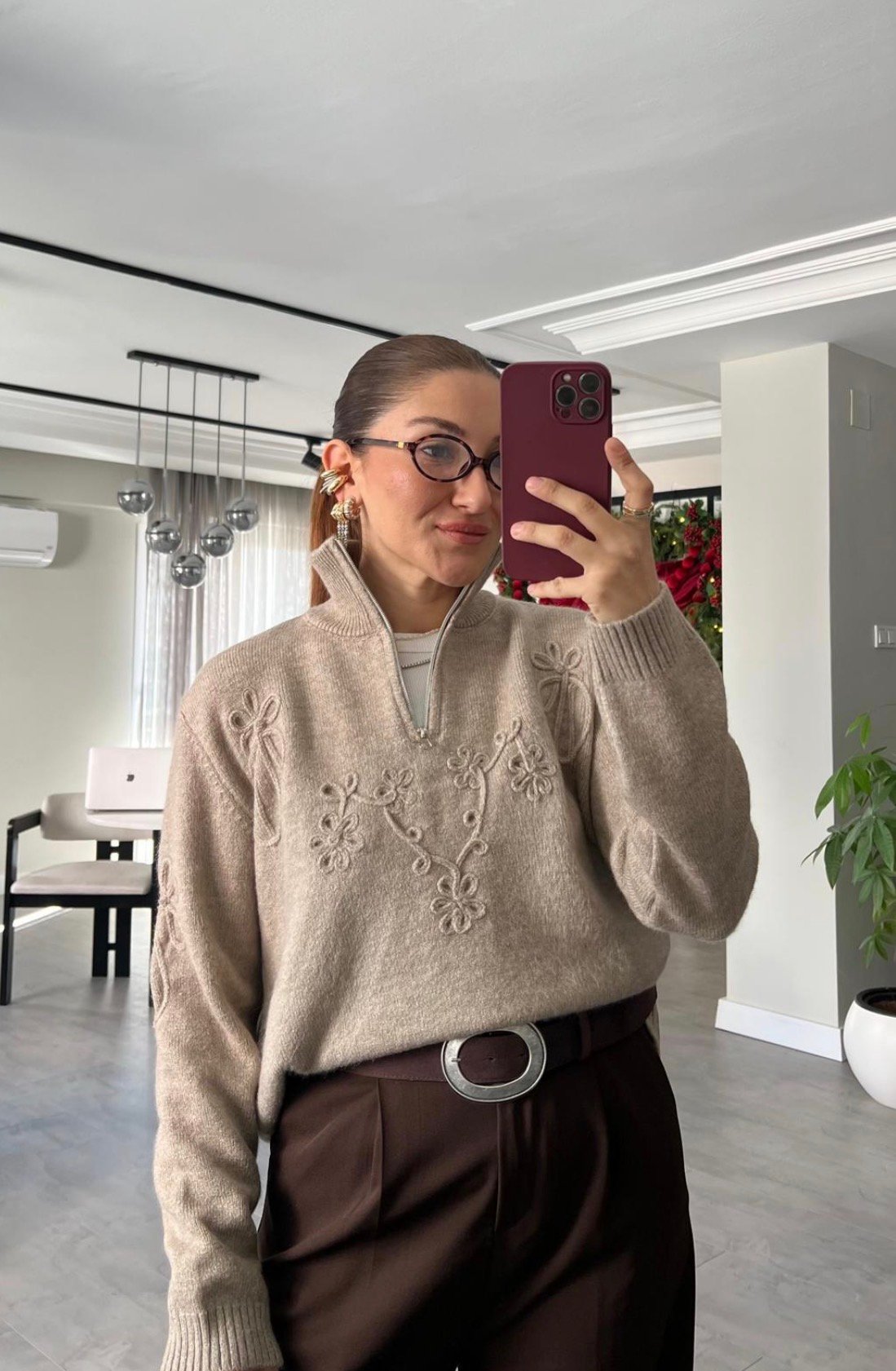 Fermuarlı Süzüneli Kazak