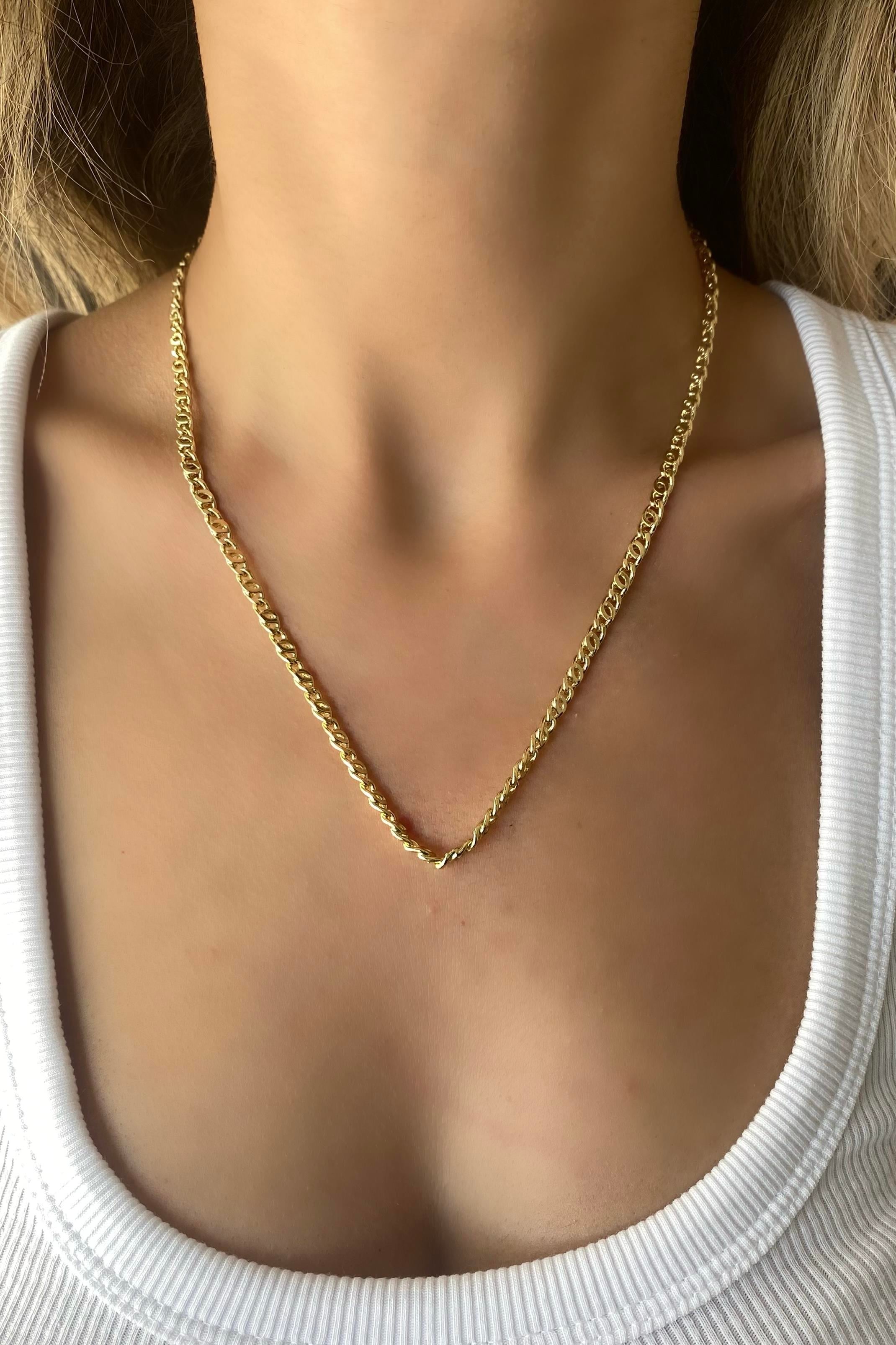 HALKALI ZİNCİR KOLYE 45CM