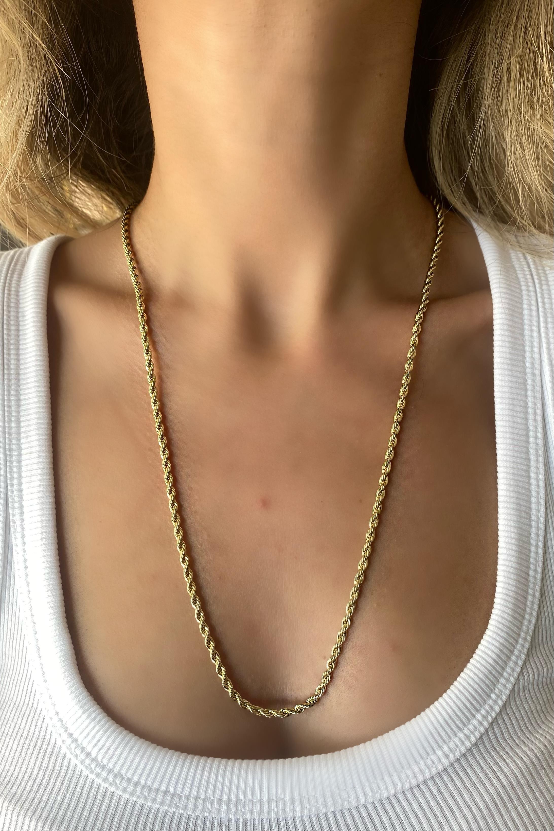 İNCE BURGU KOLYE 60CM