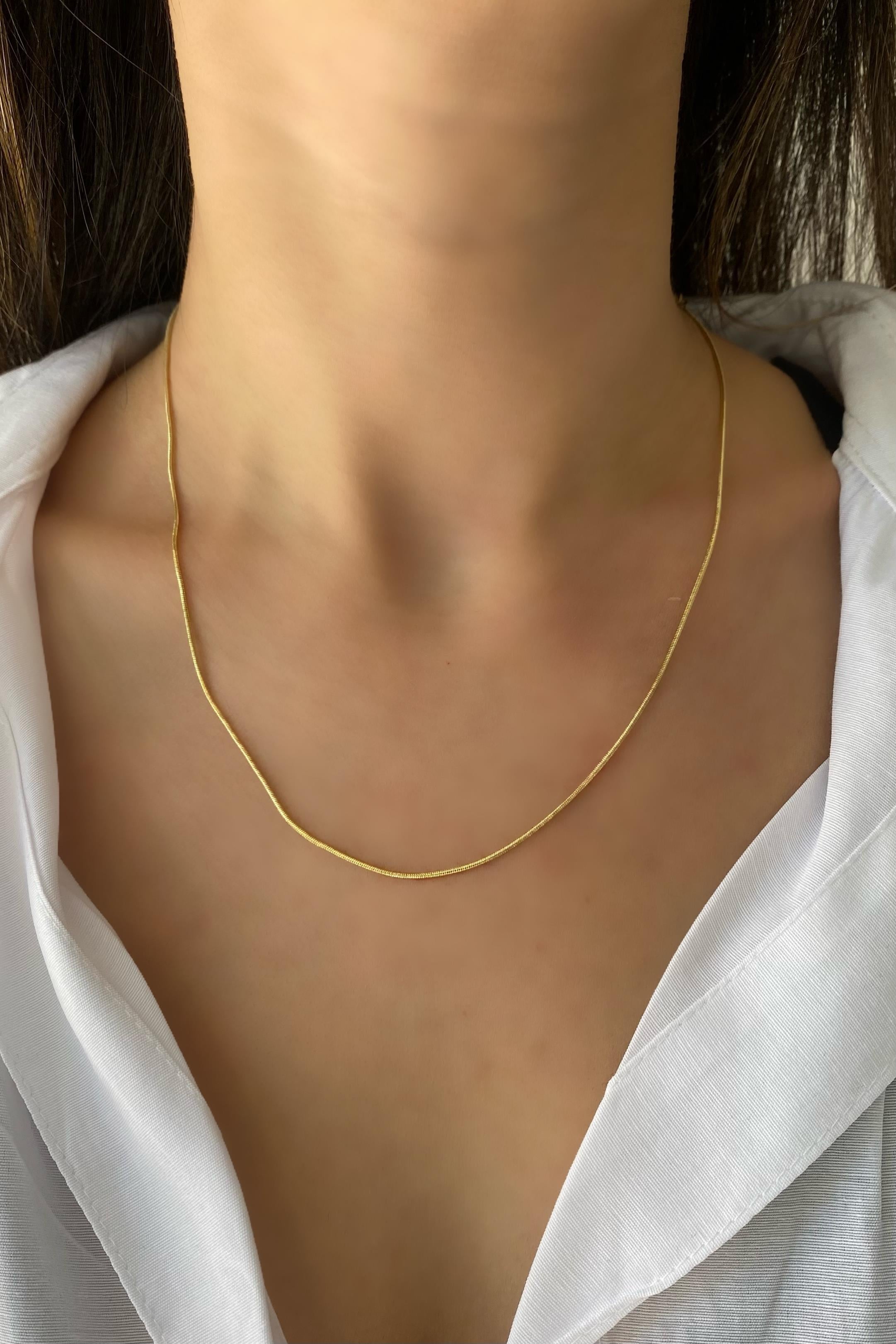 İNCE YILAN ZİNCİR KOLYE 45cm