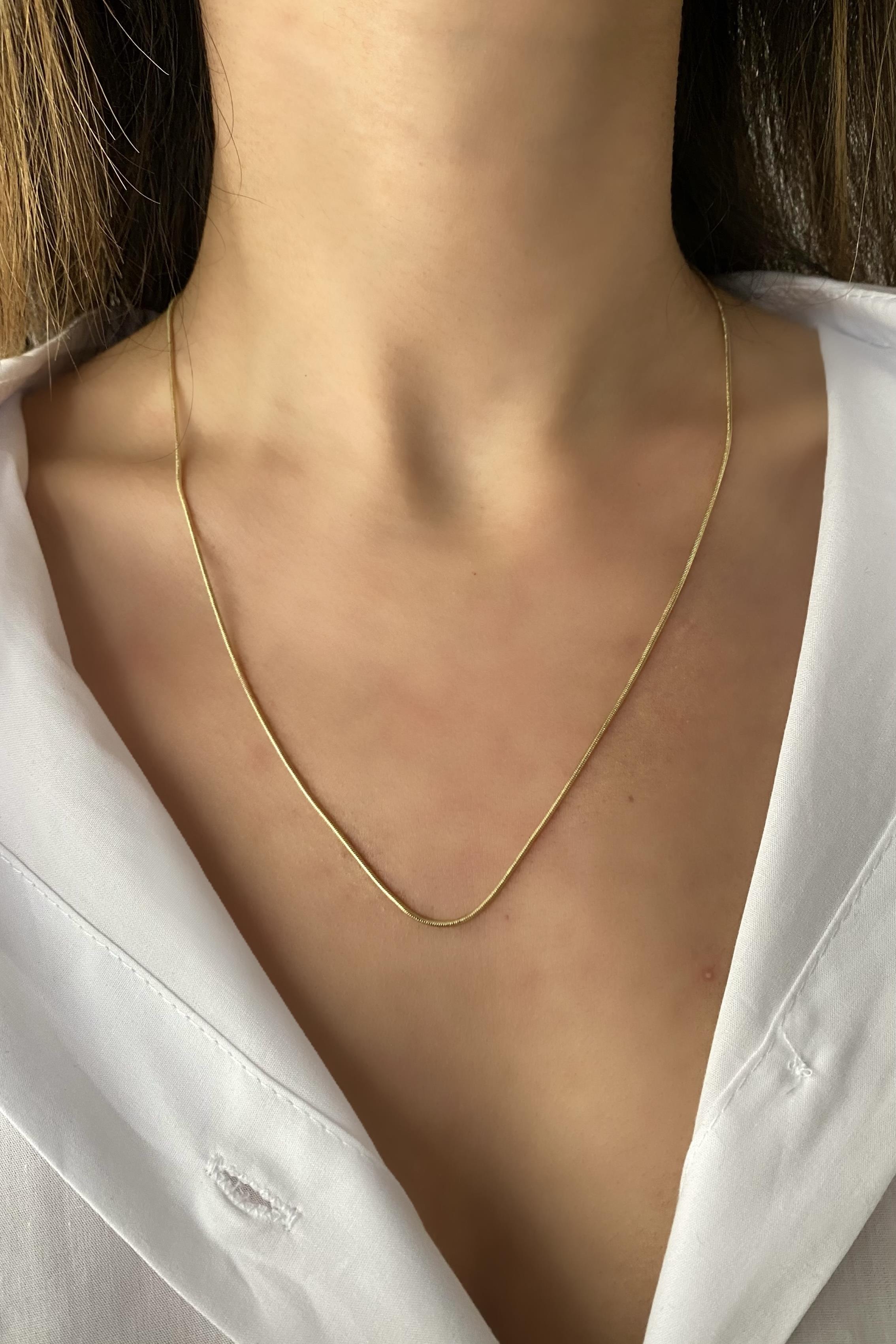 İNCE YILAN ZİNCİR KOLYE 50cm