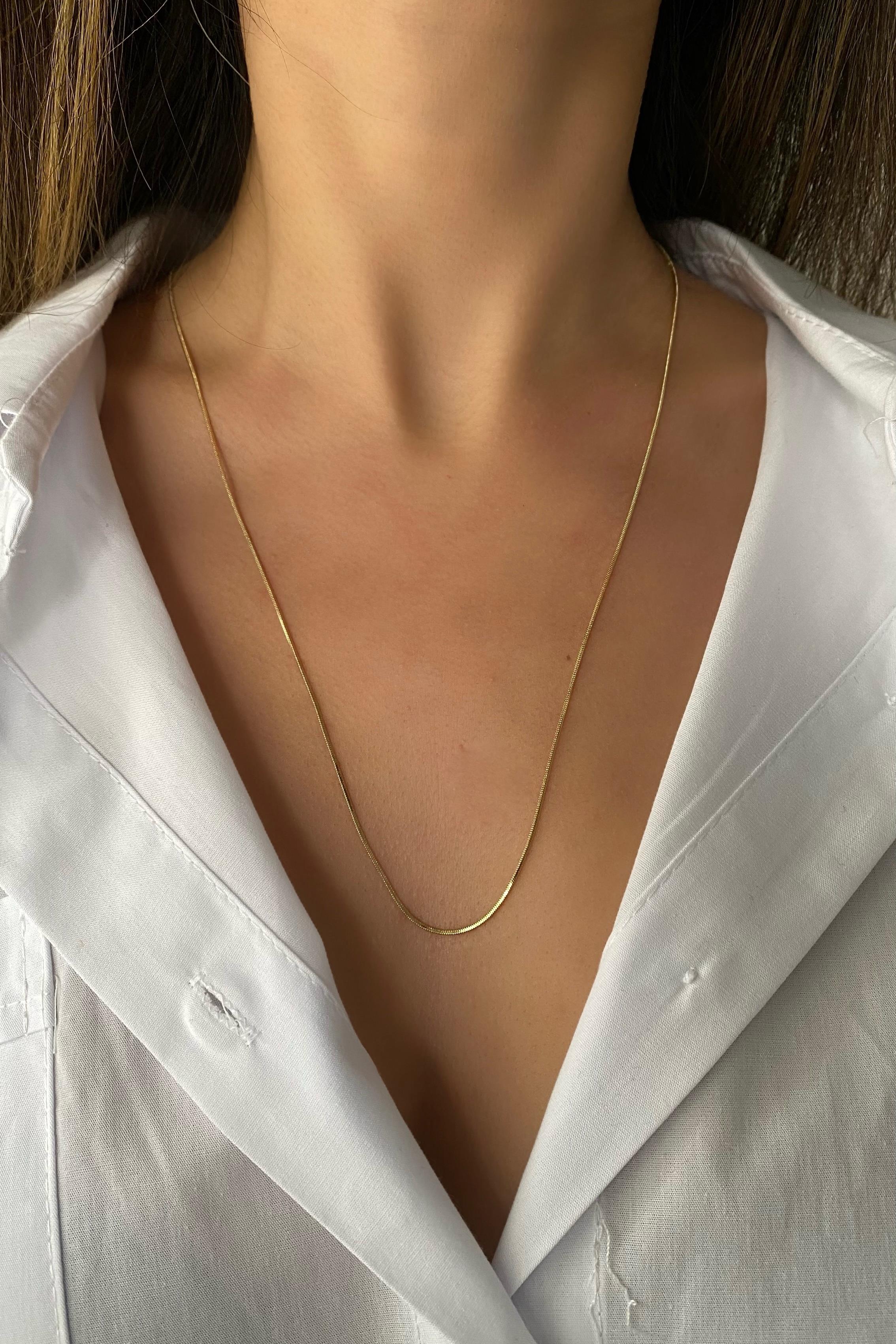 İNCE YILAN ZİNCİR KOLYE 60cm