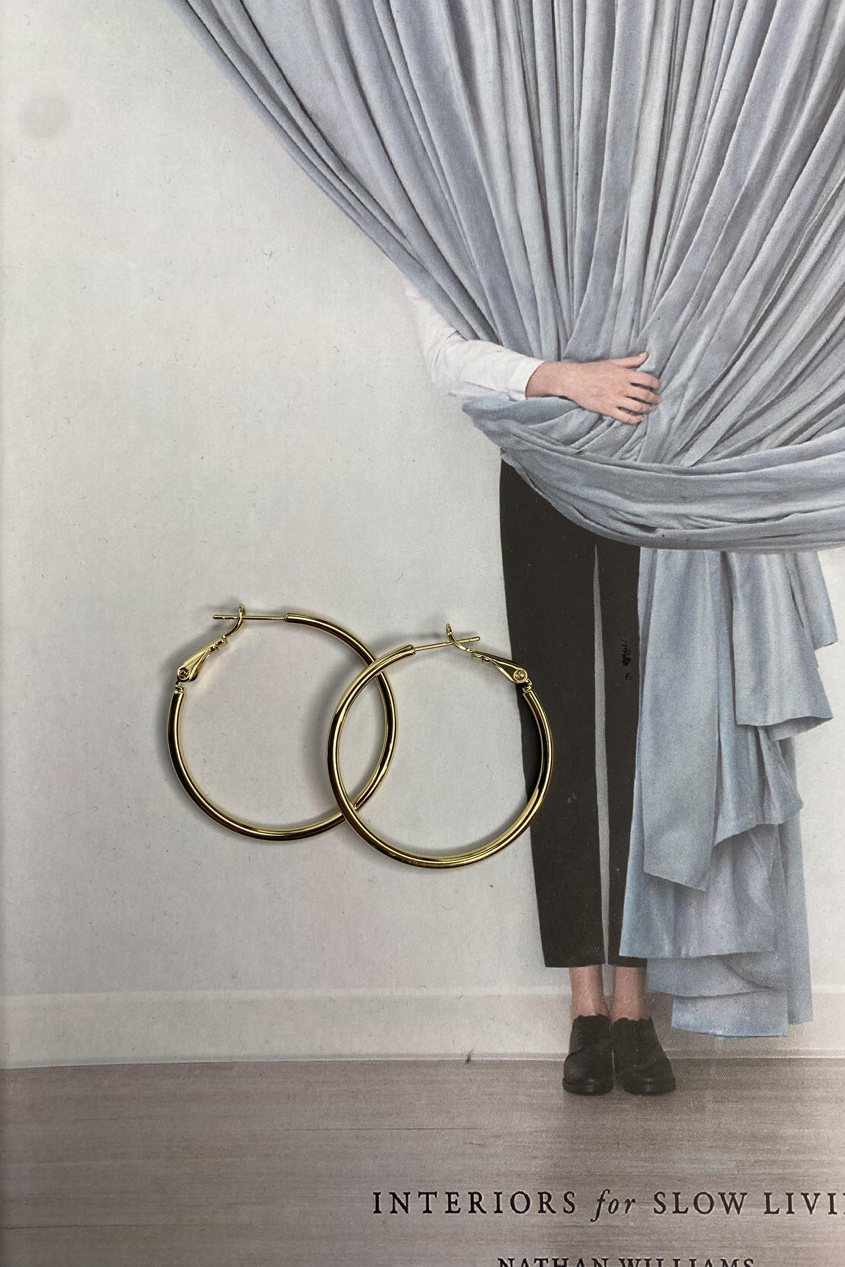 KLASİK İNCE HALKA KÜPE 4cm