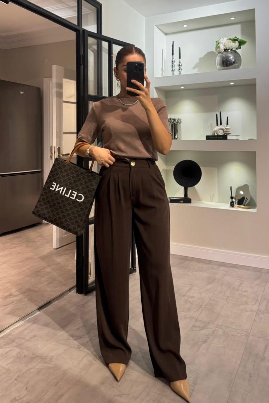 GOLD DÜĞMELİ PALAZZO PANTOLON/1676