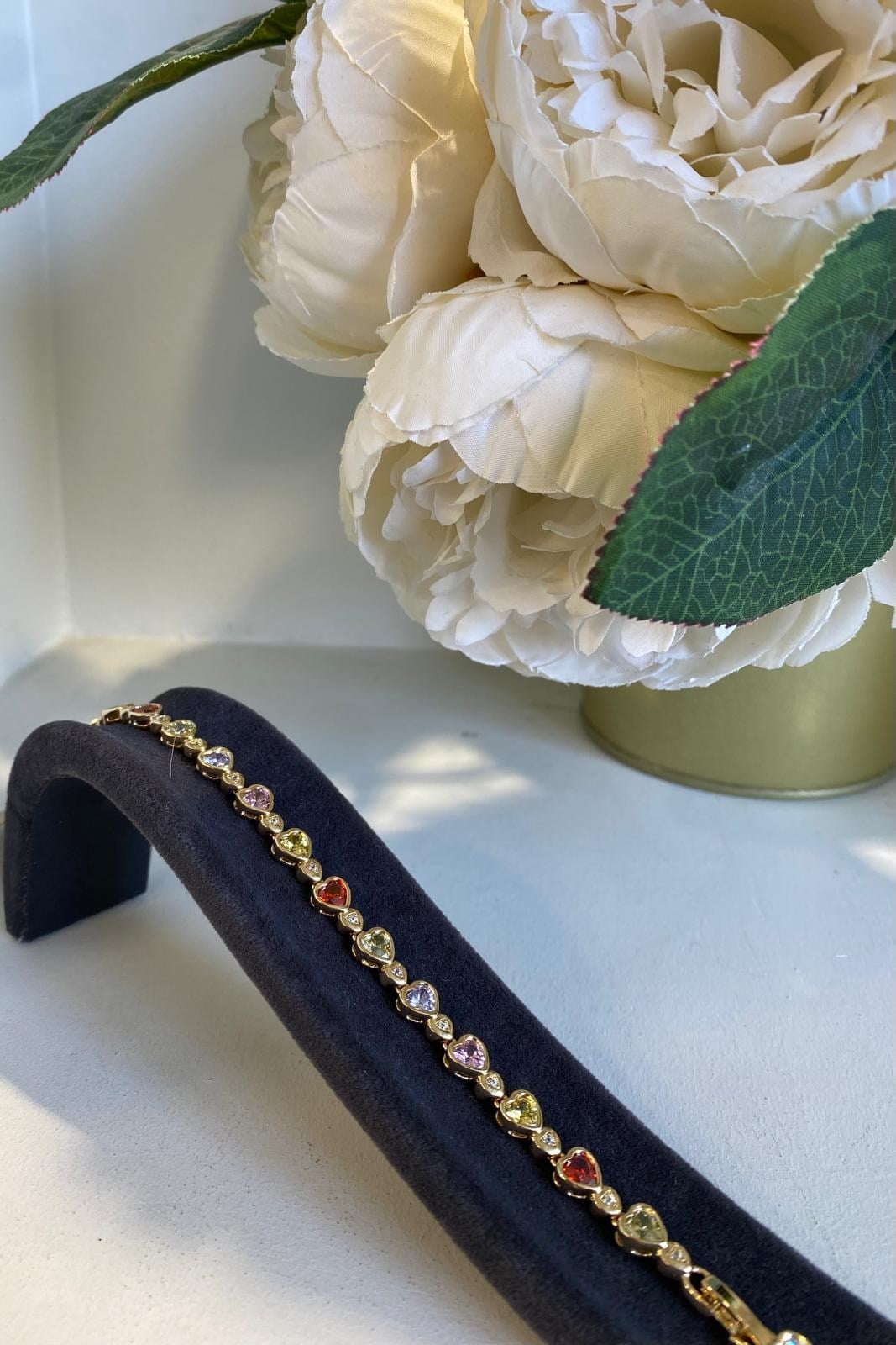 ÇOK RENKLİ KALPLİ BİLEZİK