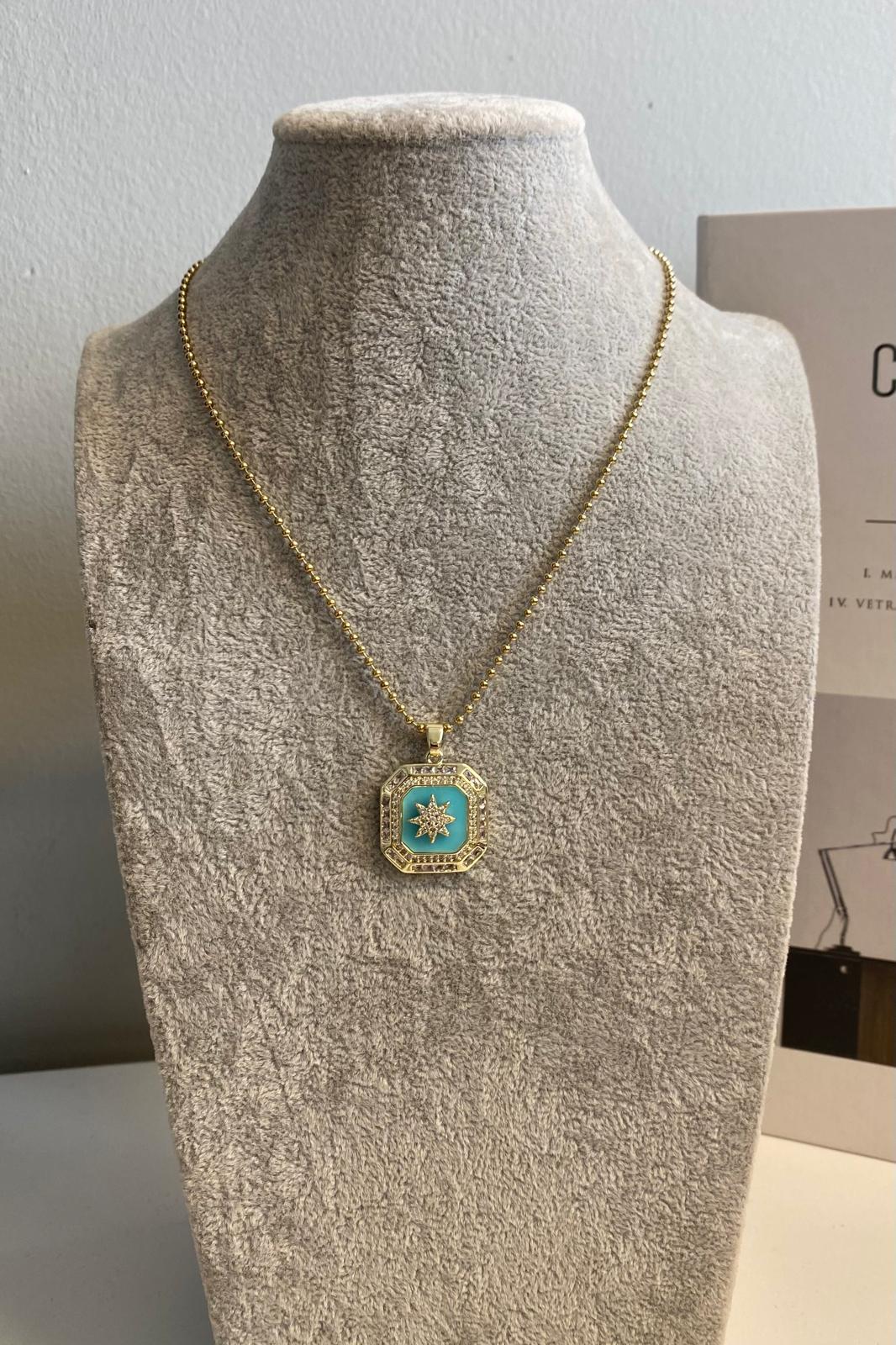 RENKLİ YILDIZ KOLYE 45cm