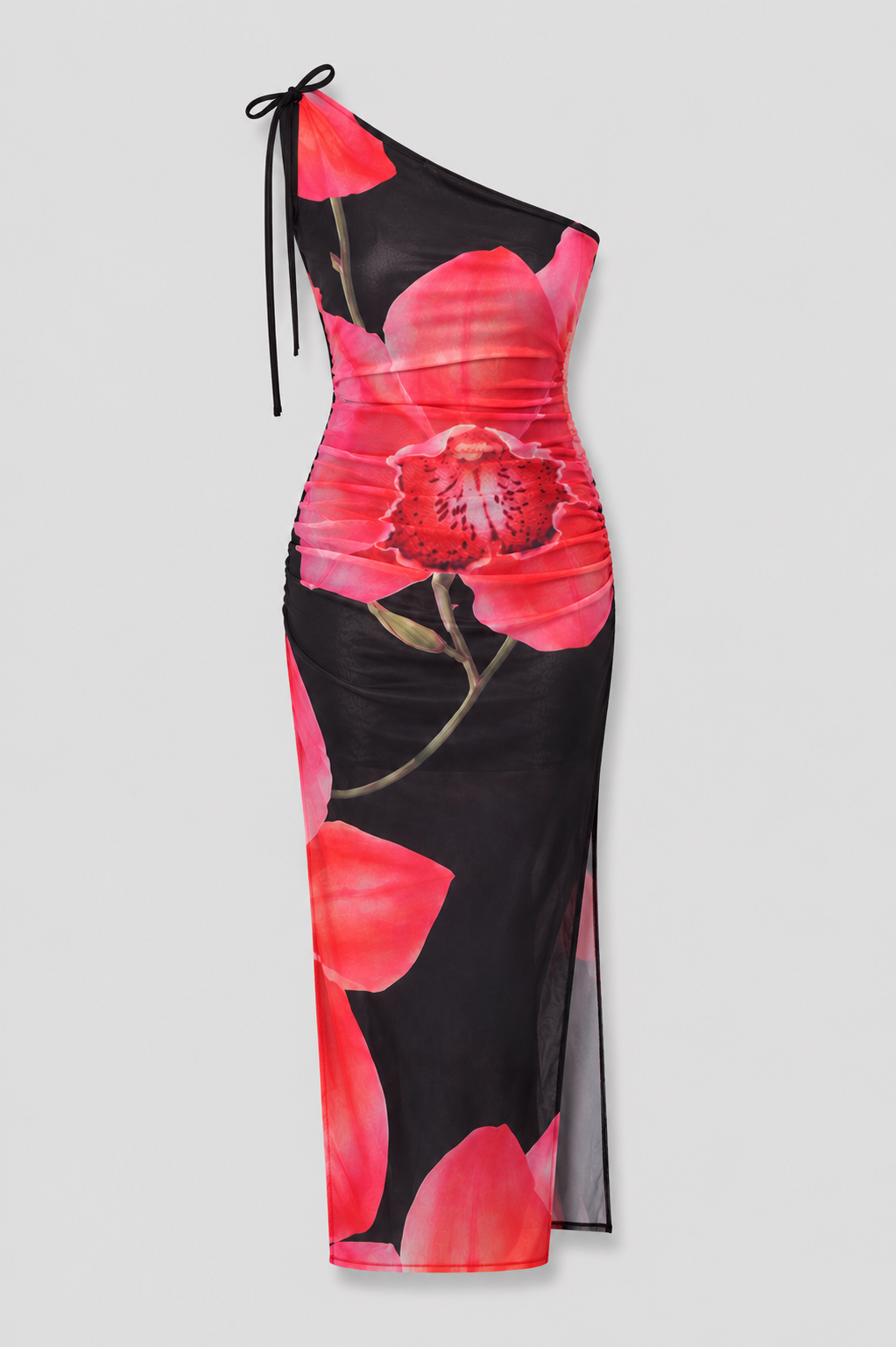 DESENLİ TÜL ROSE ELBİSE/15065