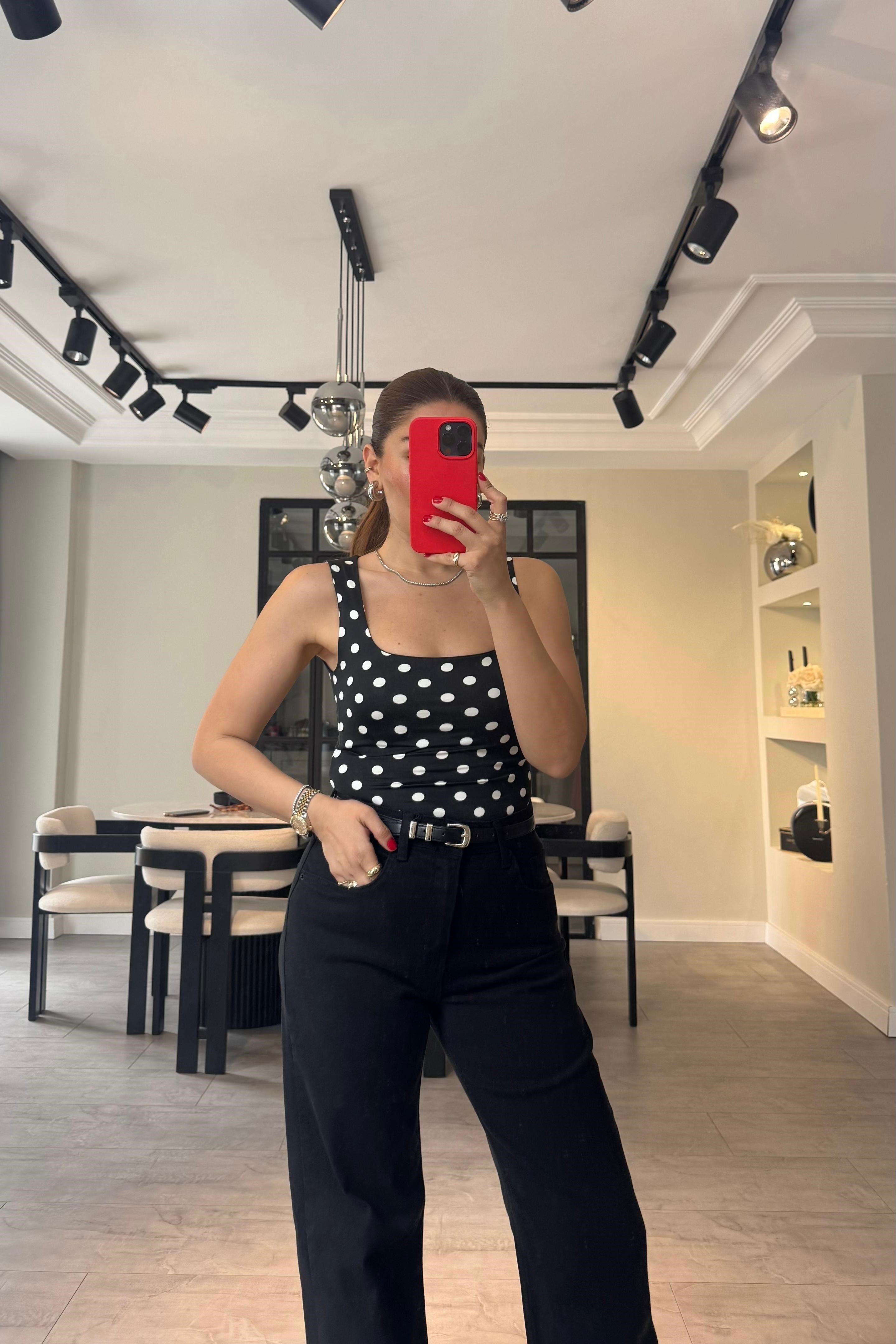 KATİA KARE YAKA PUANLI BODYSUİT