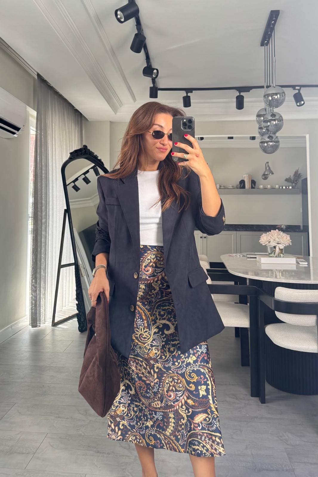 İKİ DÜĞMELİ SÜET BLAZER CEKET/8231