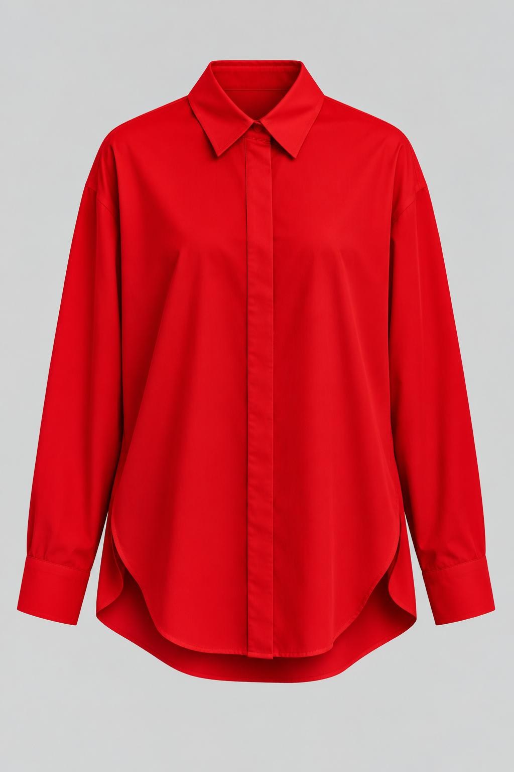 GİZLİ DÜĞMELİ OVERSIZE GÖMLEK/260828