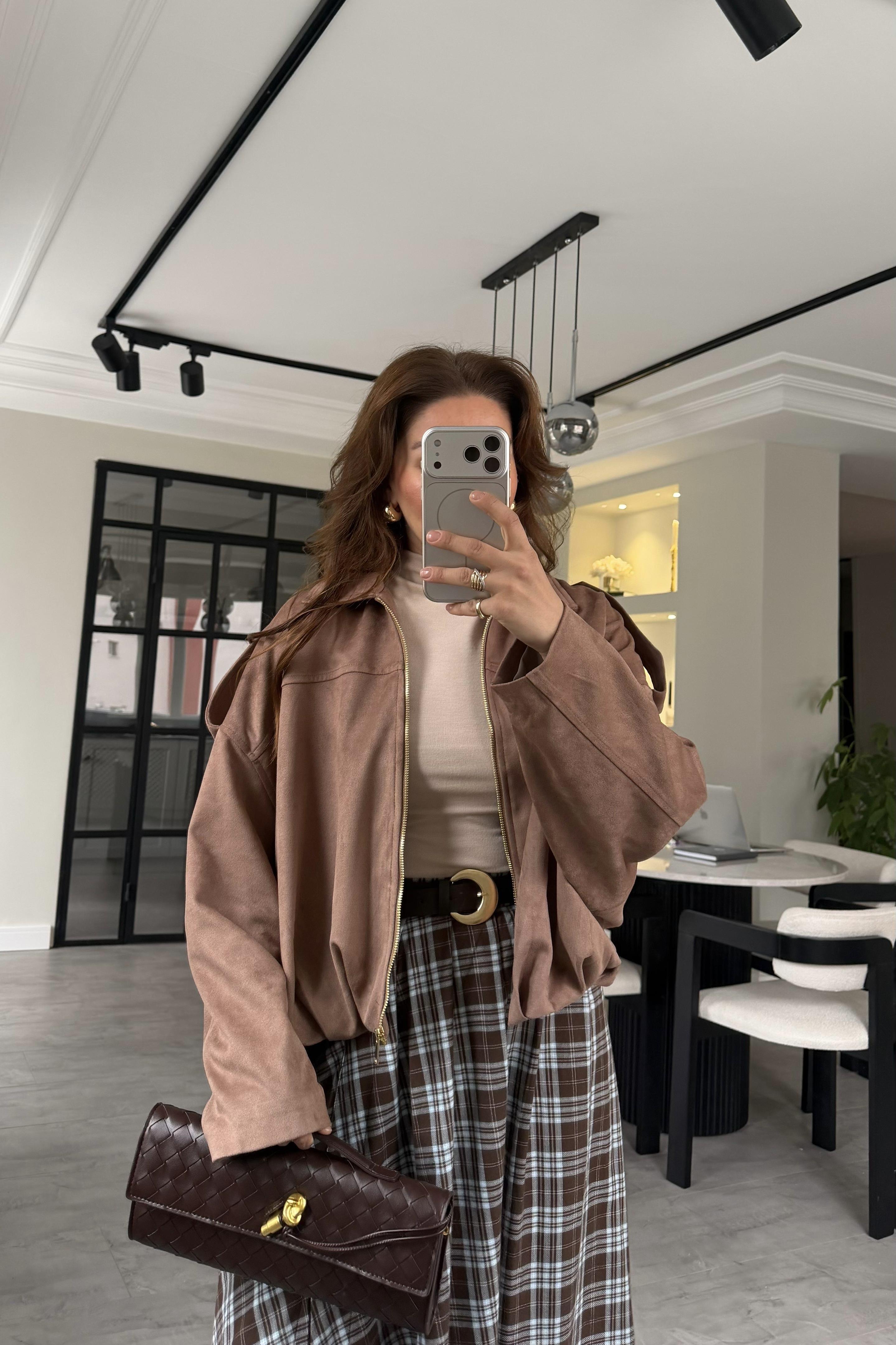 SÜET BOMBER CEKET/9635