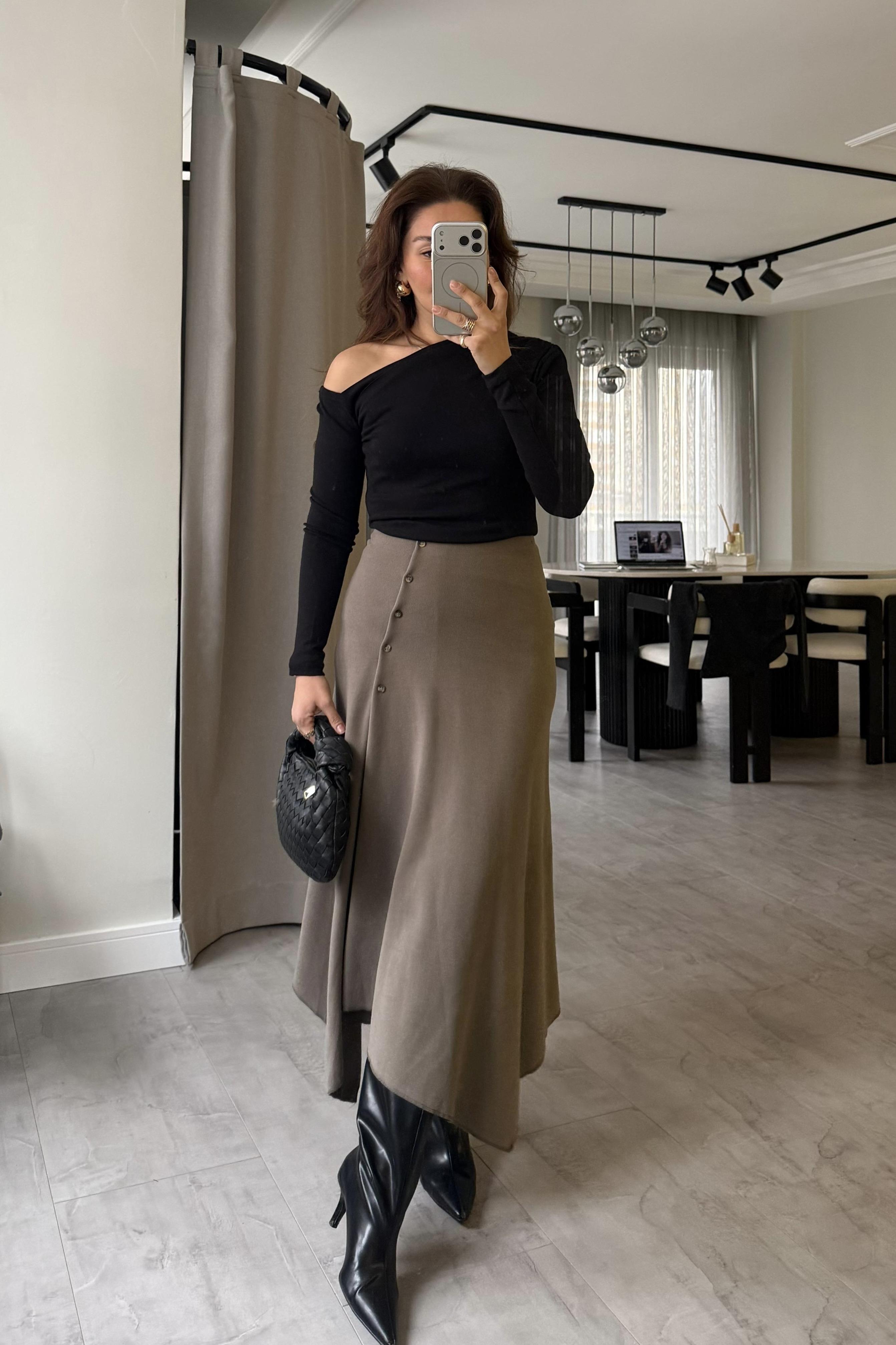 VEREV KESİM TRİKO ETEK/K171