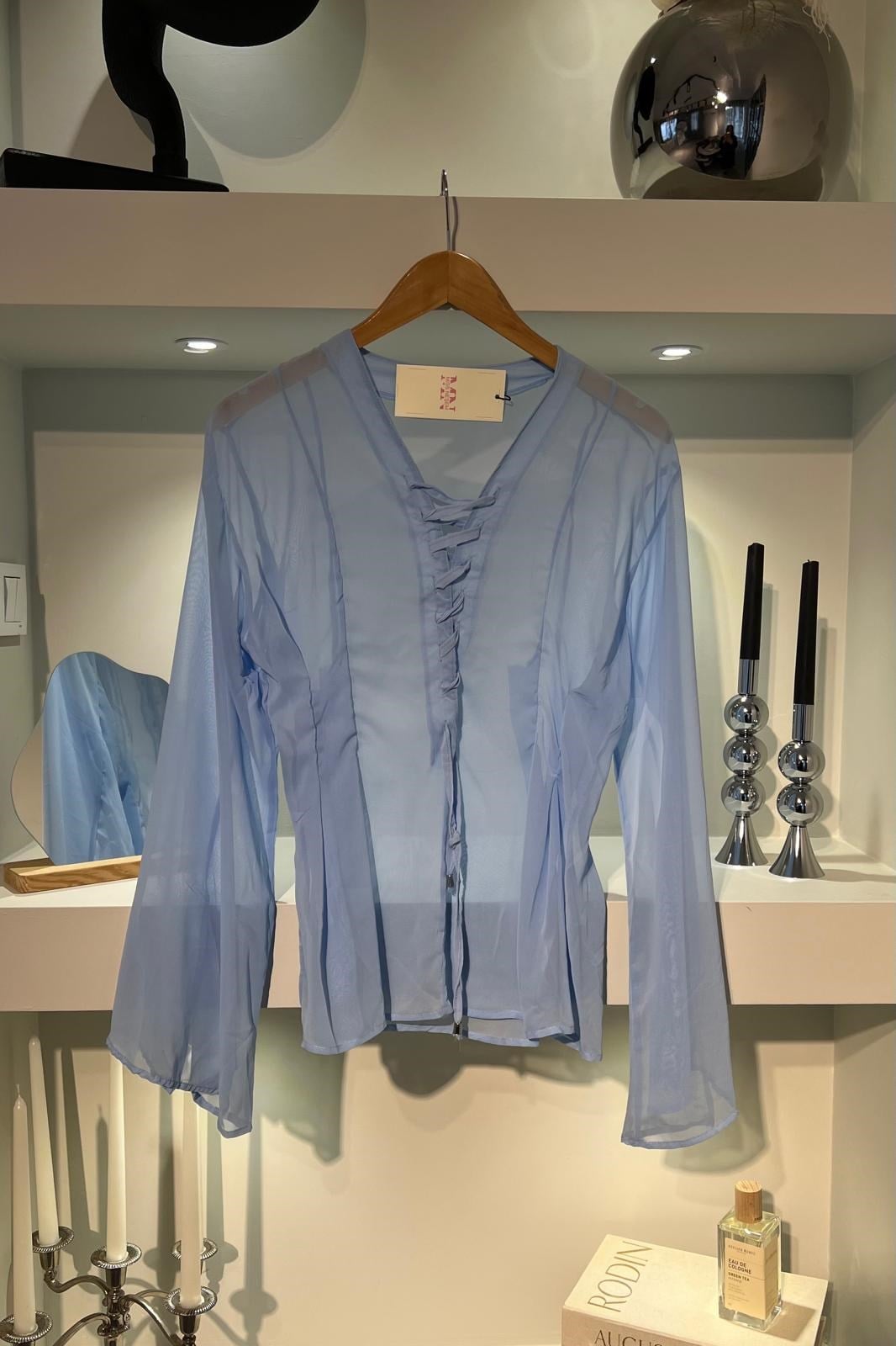 İSPANYOL KOL ŞİFON BLUZ