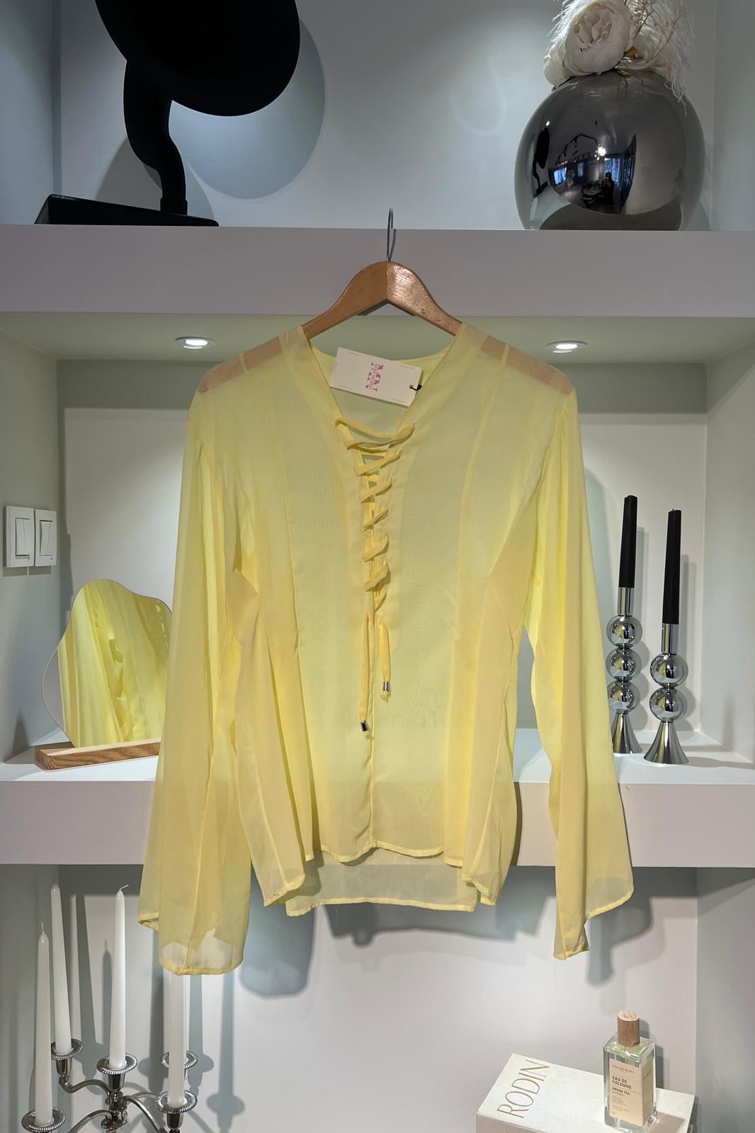 İSPANYOL KOL ŞİFON BLUZ