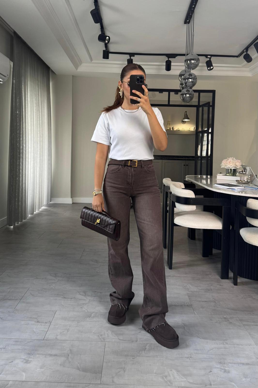 STRAİGHT YIKAMALI LİME PALAZZO JEAN/1145