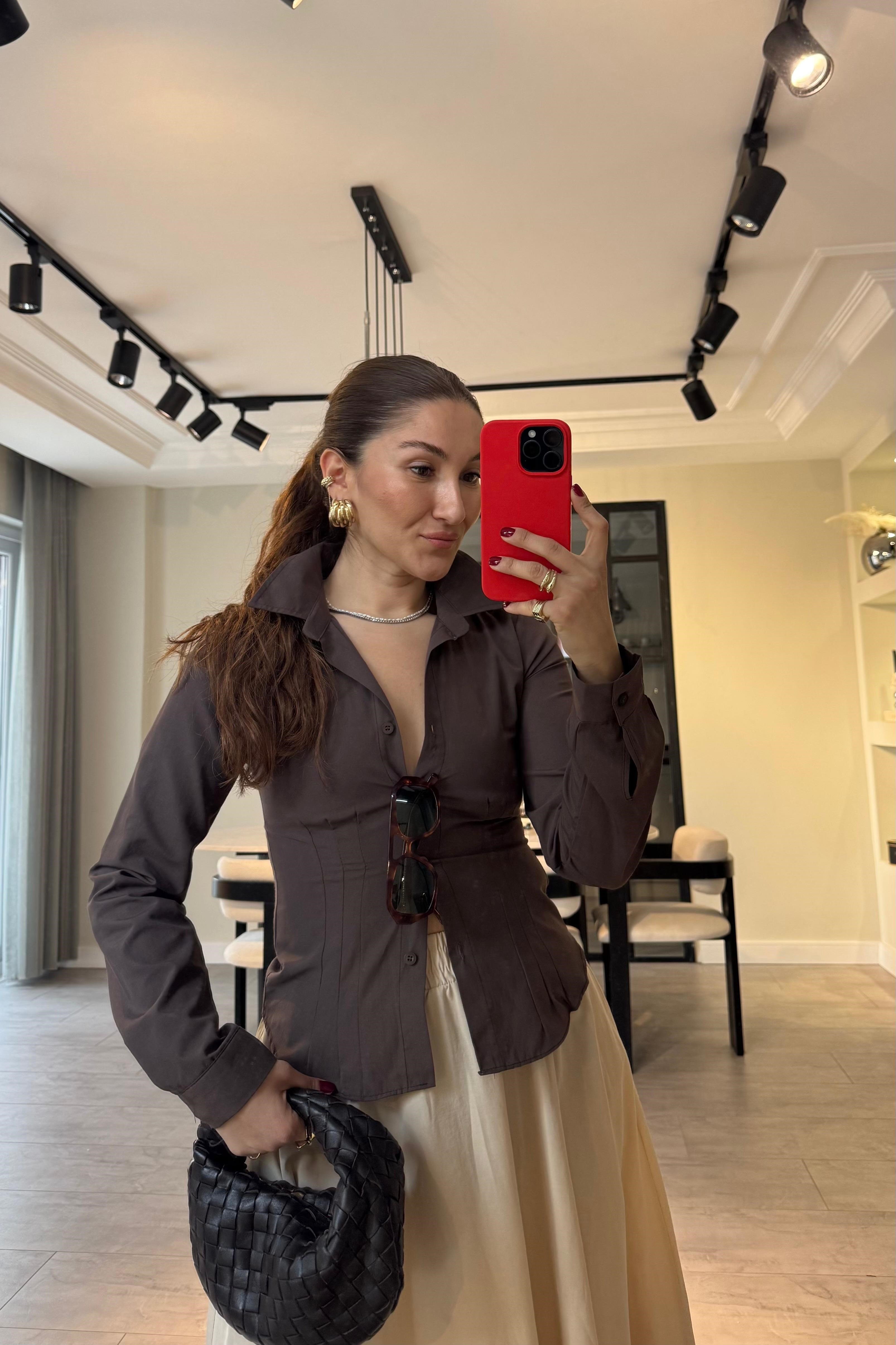 BELDEN OTURMALI SLİM GÖMLEK/664