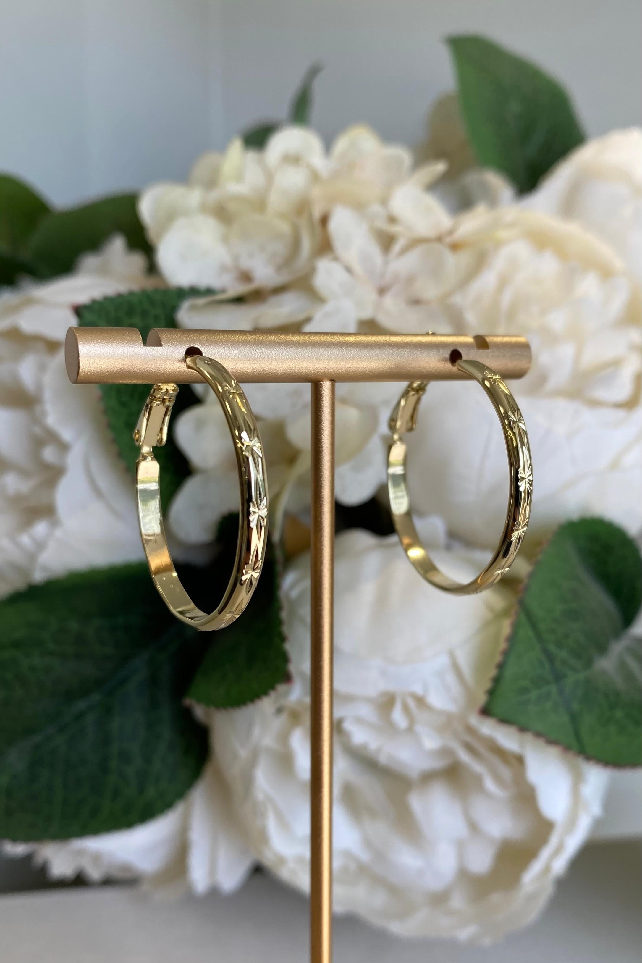 İZLİ EZME HALKA KÜPE 3 CM