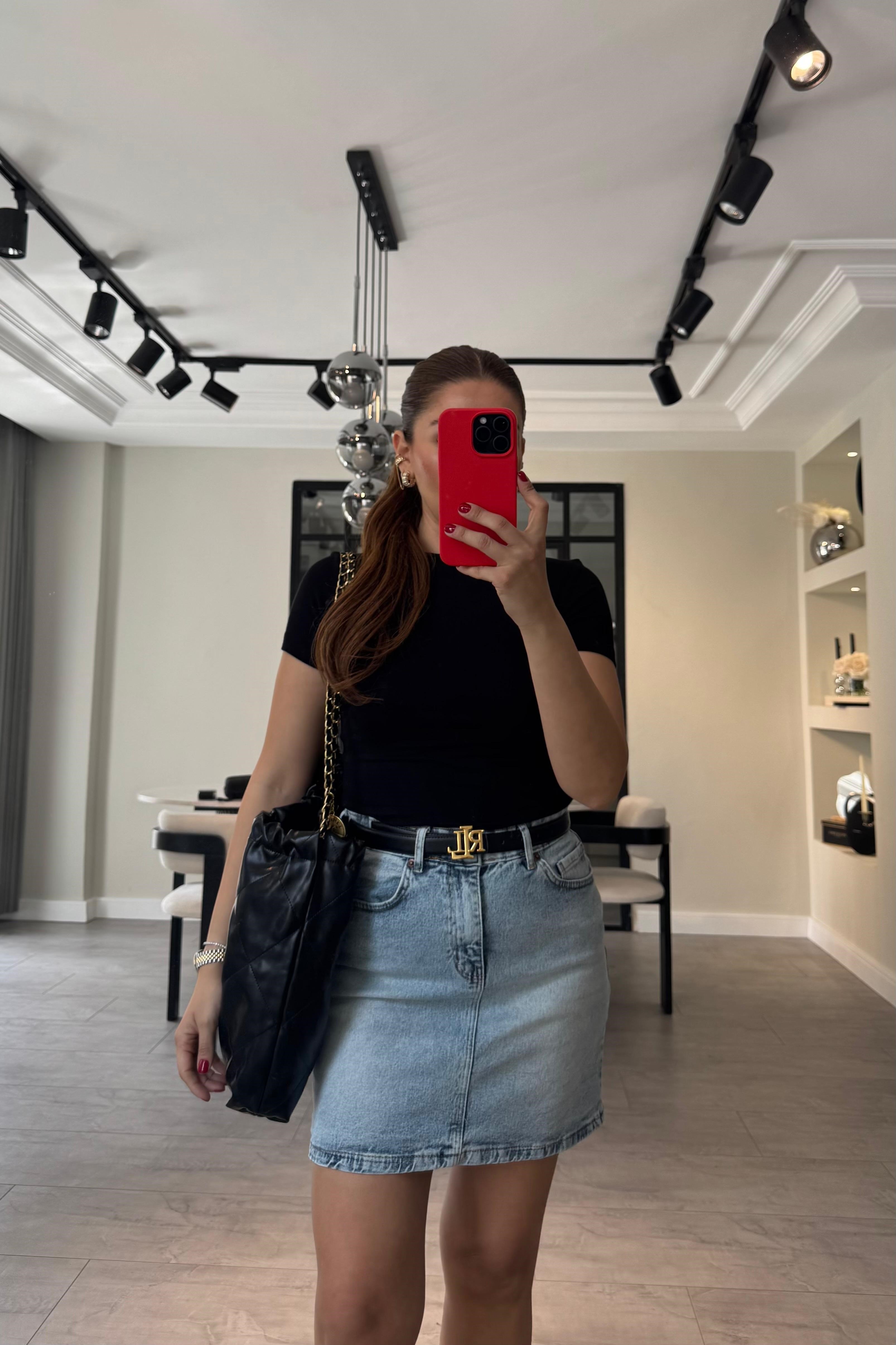 ROSE MİNİ JEAN ETEK/24147