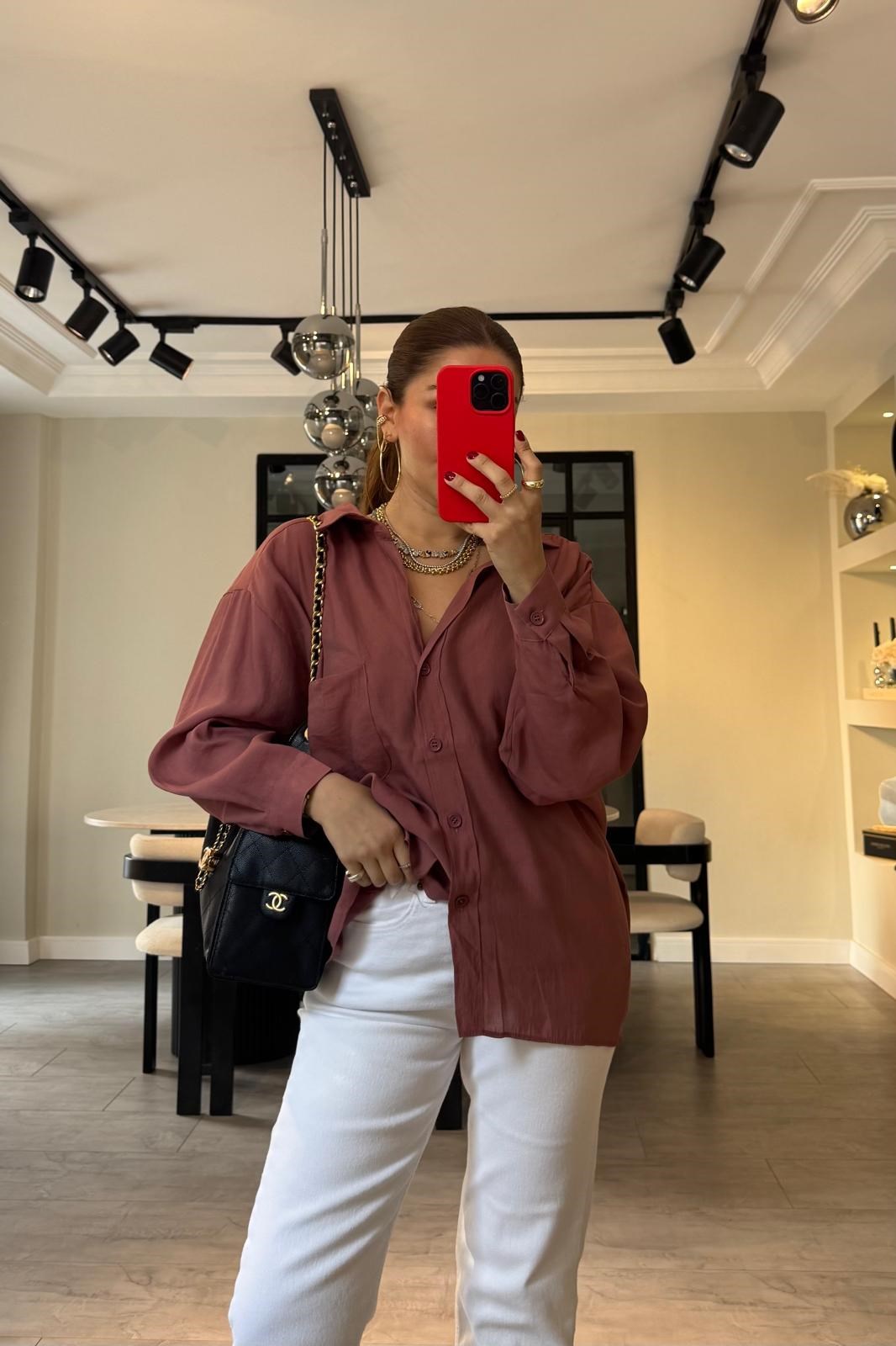 OMUZU DÜŞÜK OVERSIZE GÖMLEK/4612