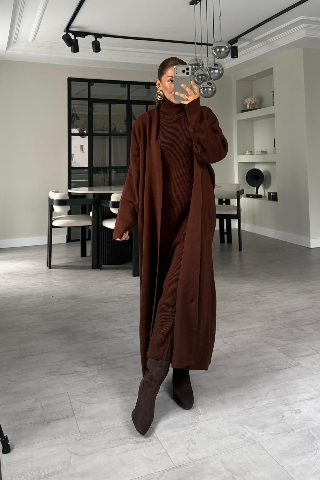 BOĞAZLI TRİKO ELBİSE 2Lİ TAKIM/10117