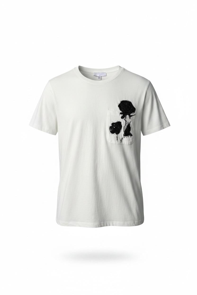 GÜL NAKIŞLI İPK T-SHIRT