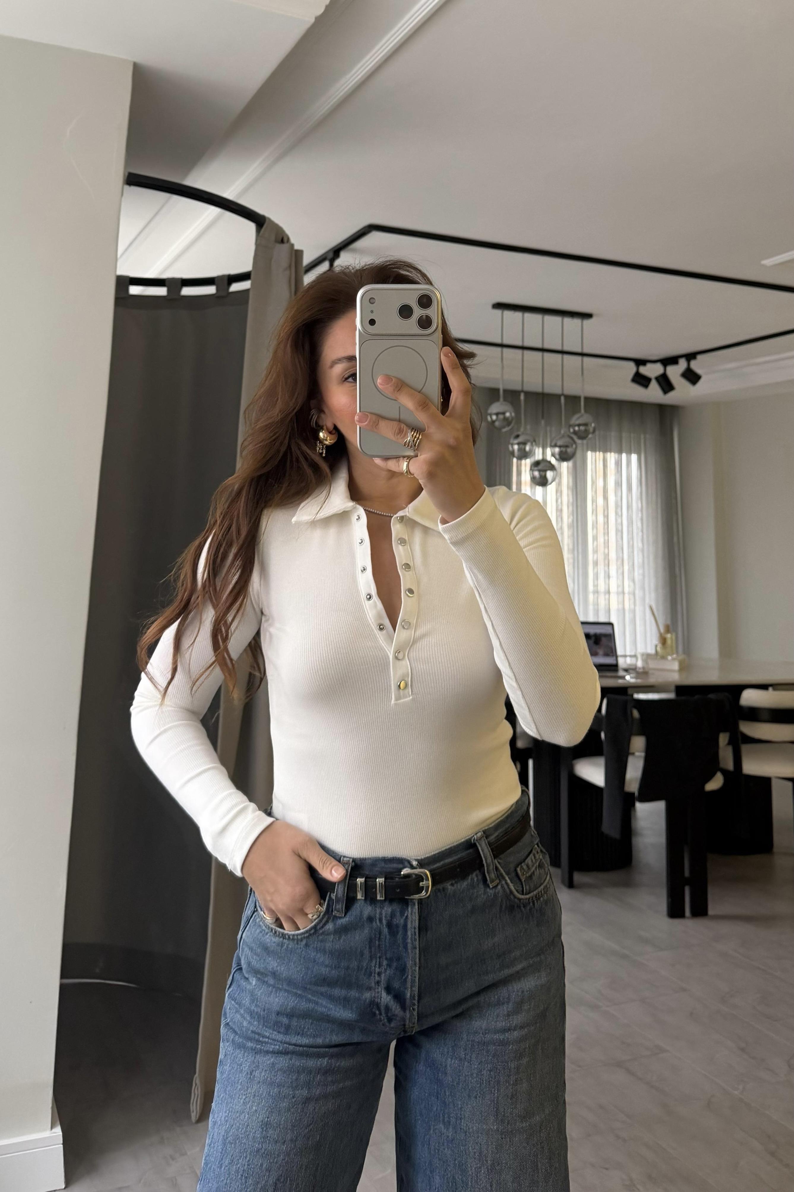 POLO YAKA SİLVER ÇITÇITLI BODY/17276