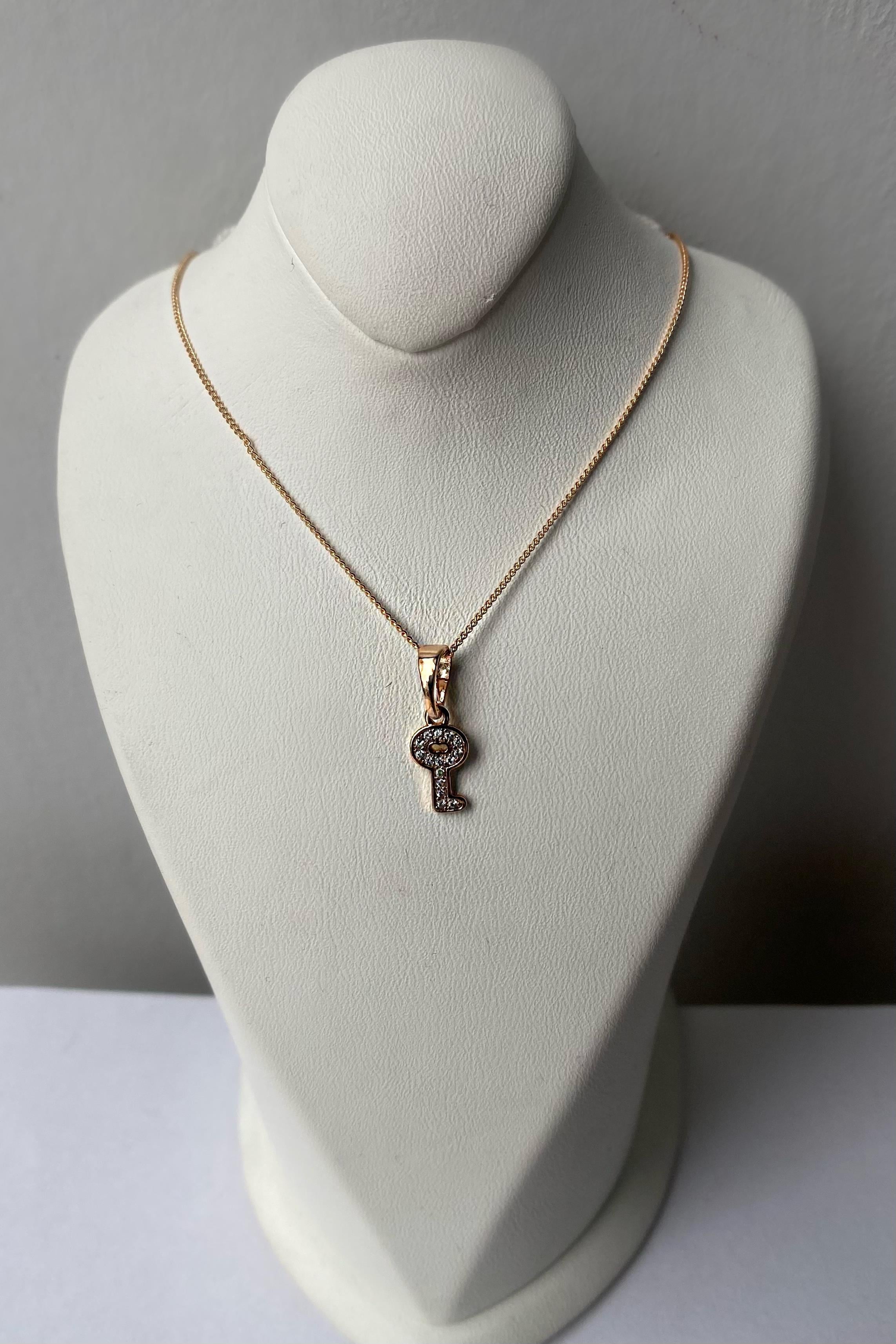 MİNİMAL KİLİT TAŞLI KOLYE