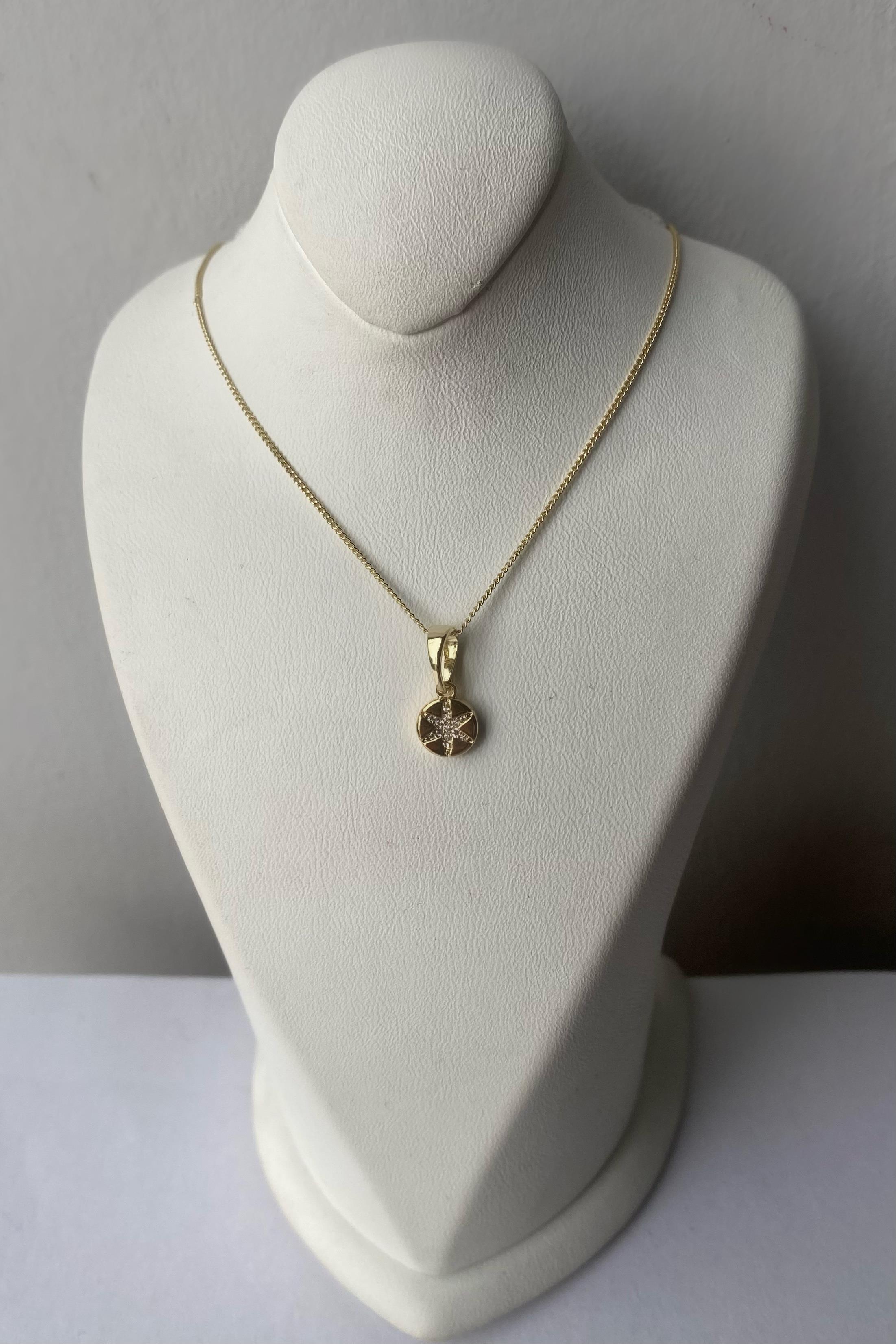 PLAKA TAŞLI YILDIZ KOLYE