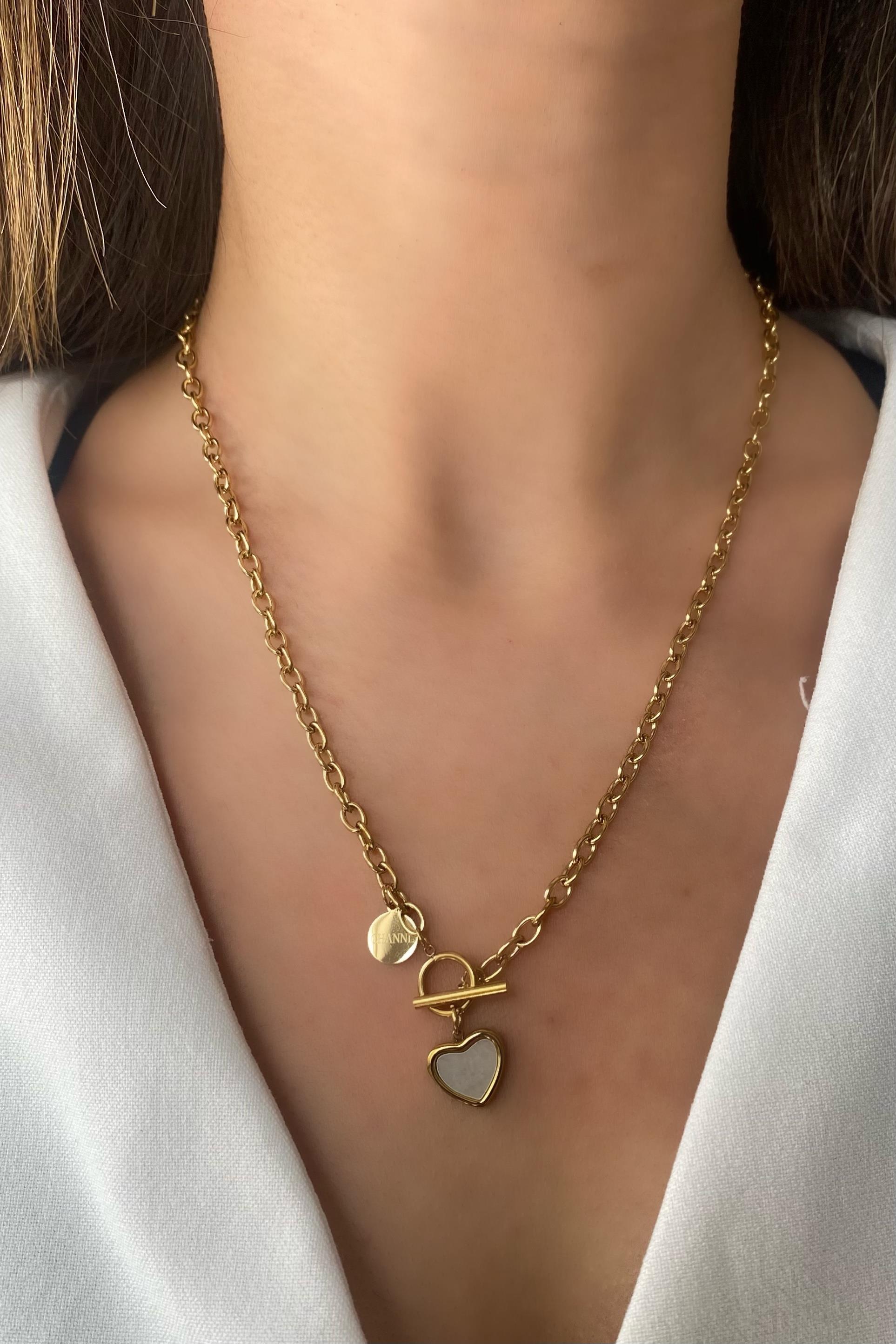 SEDEF KALPLİ T GEÇMELİ KOLYE