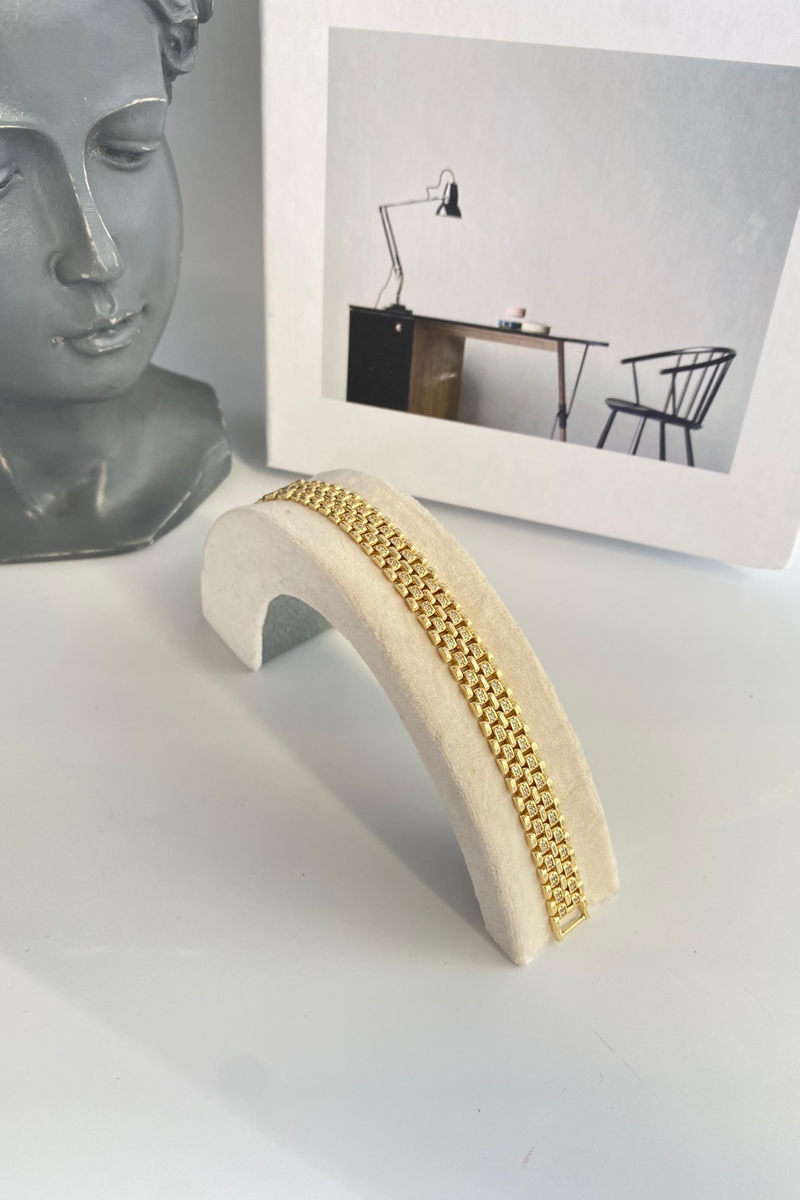 TAŞLI HASIR BİLEZİK