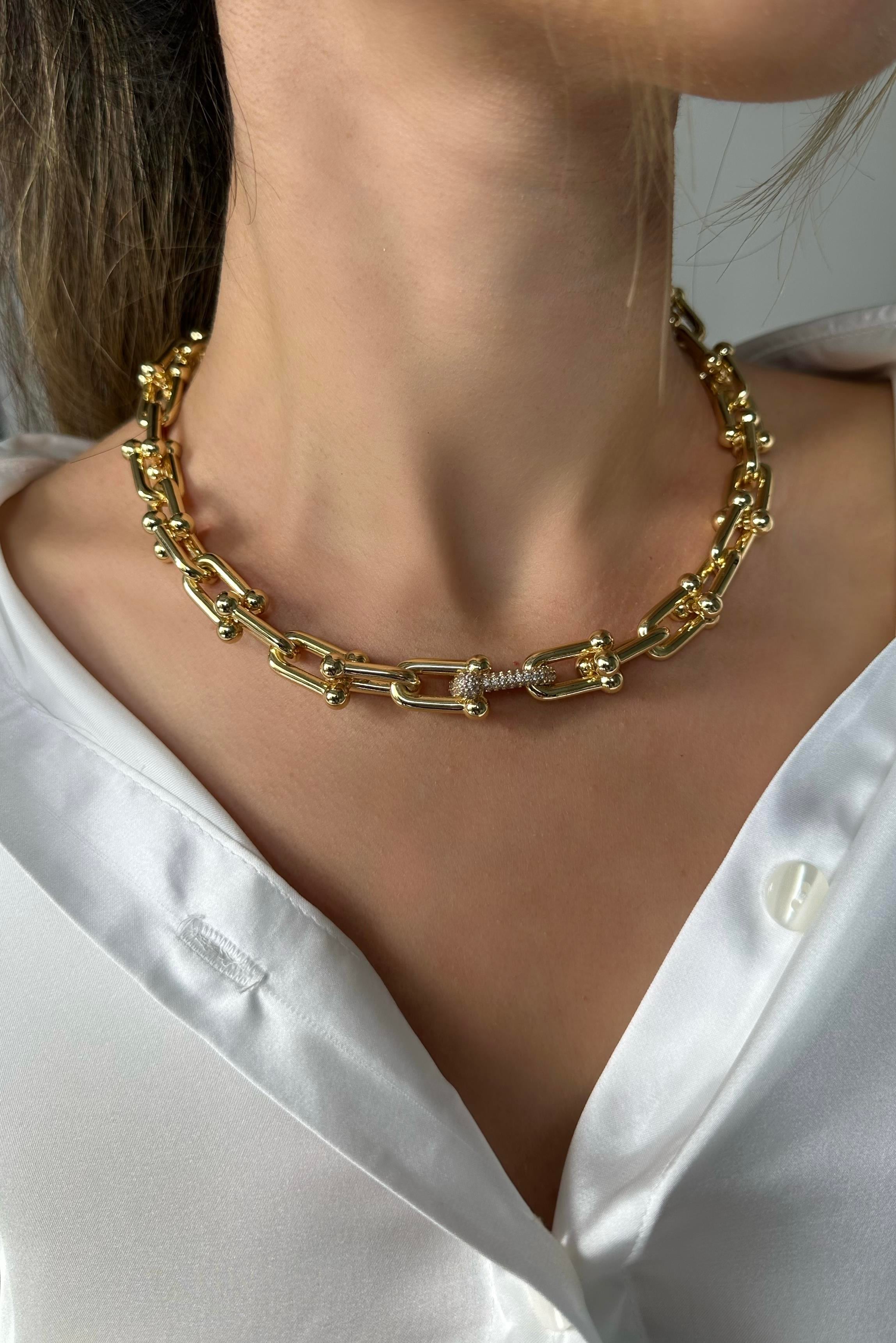 TEK DİŞİ TAŞLI TIFFANY KOLYE