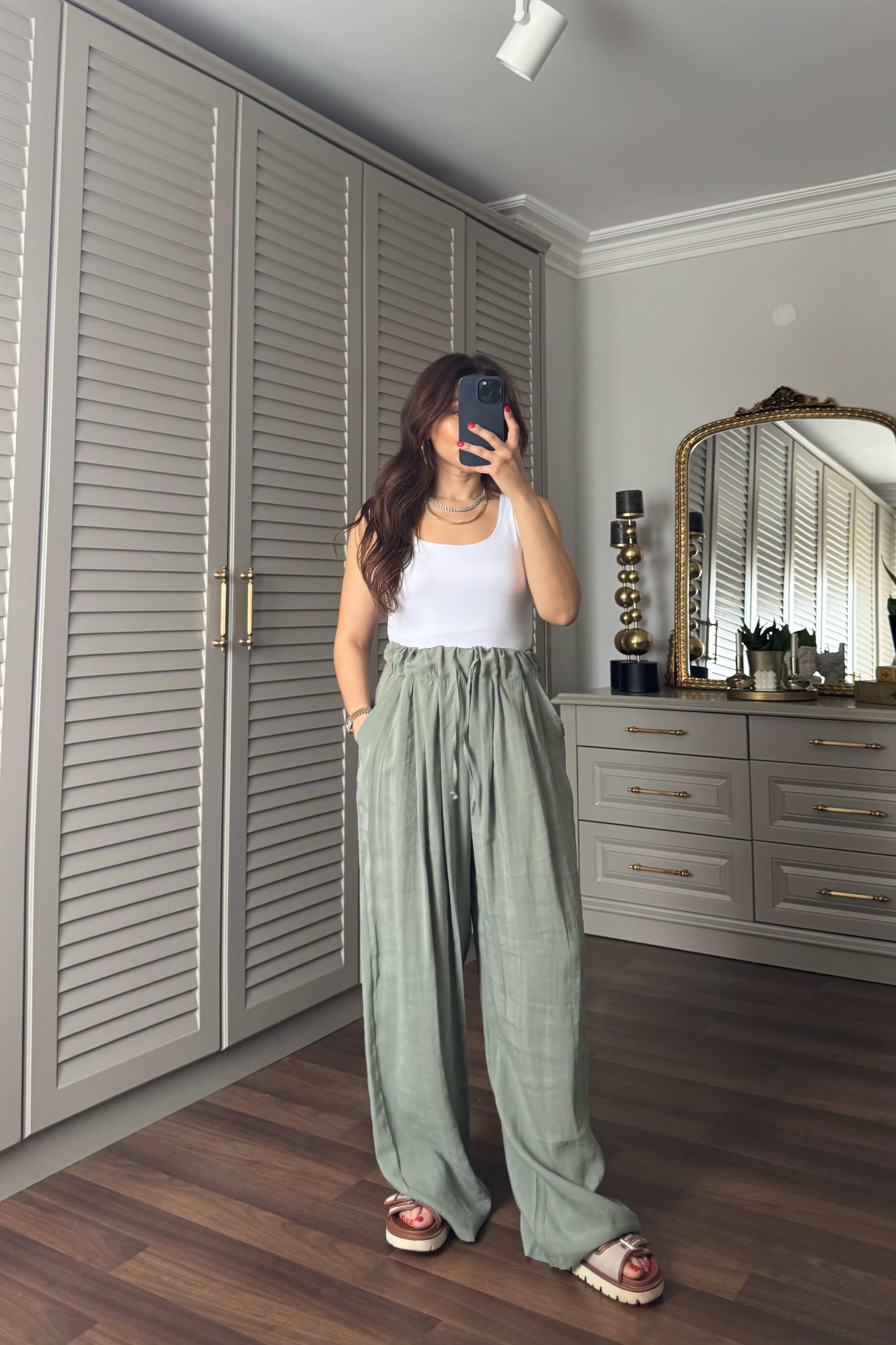 TENSEL KUMAŞ PALAZZO PANTOLON/50962