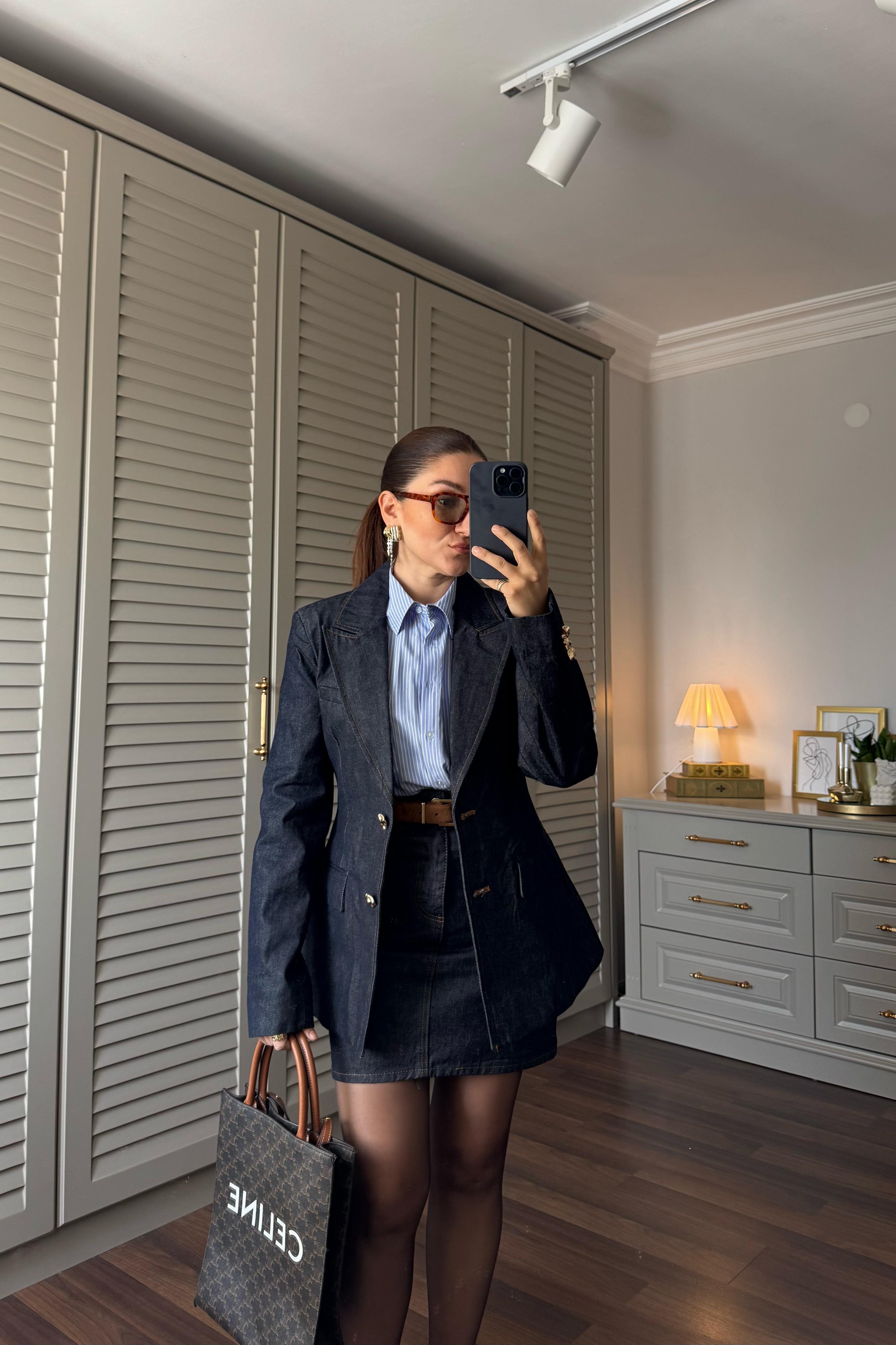 VATKALI DENİM BLAZER CEKET/250346