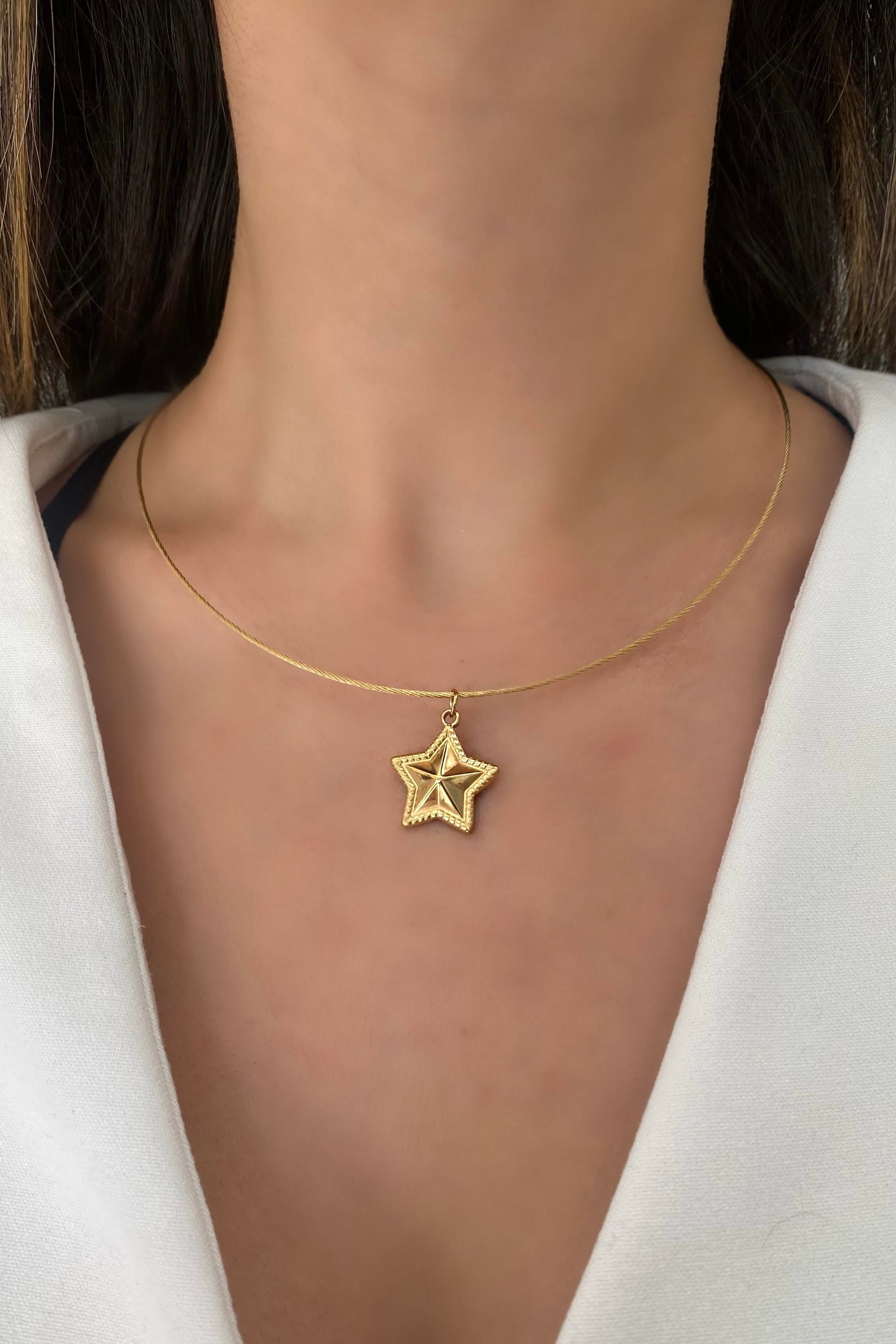 YILDIZ UÇLU HALAT KOLYE