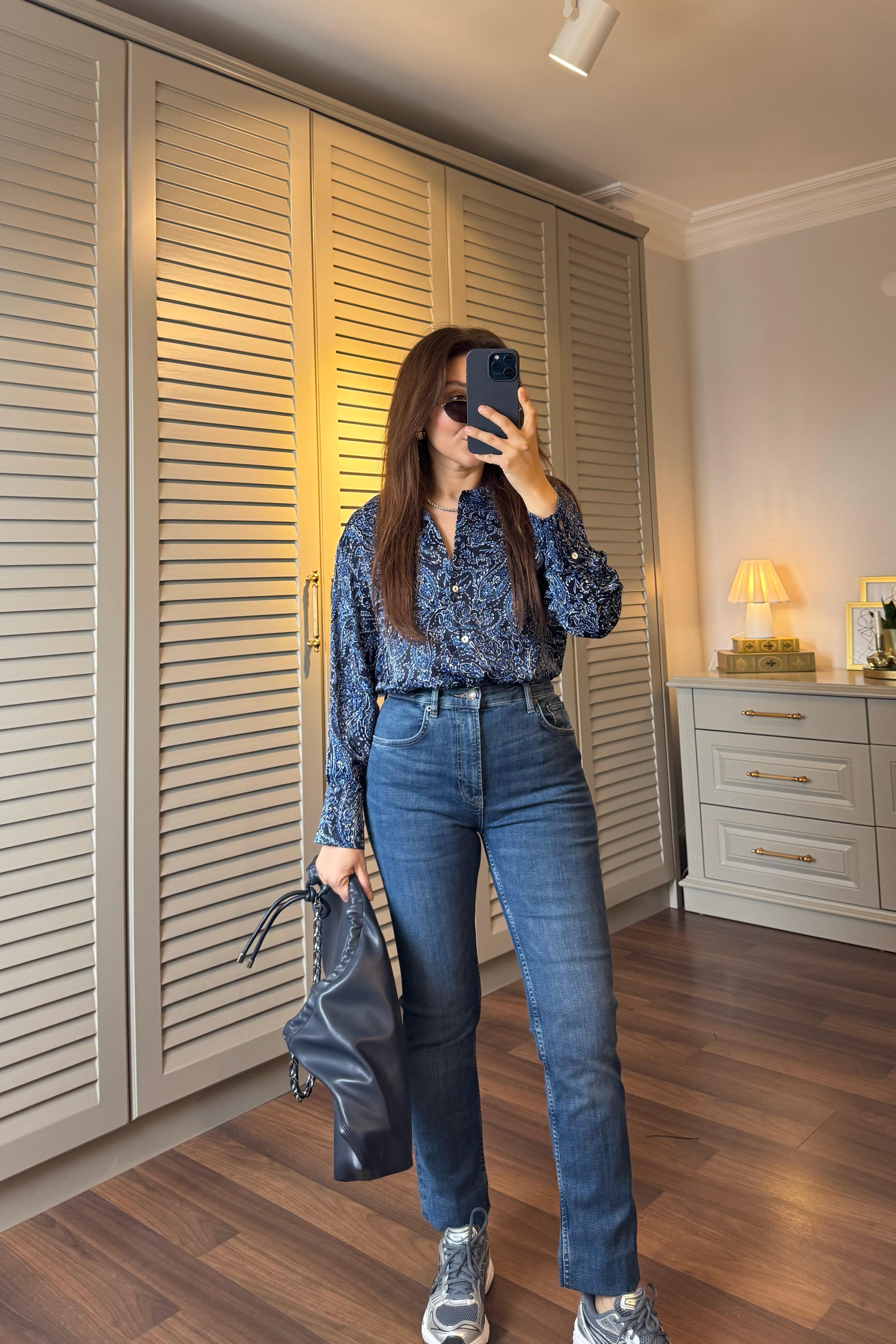 YÜKSEK BEL BORU PAÇA SLİM FİT JEAN