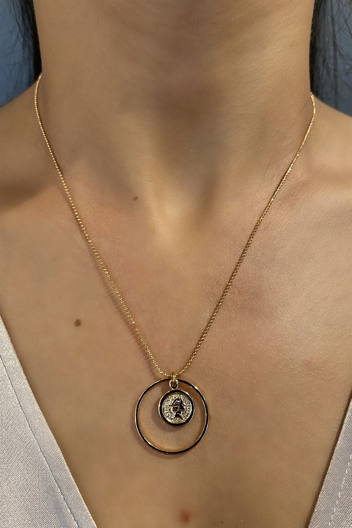 YUVARLAK MADOLYON TOPLU KOLYE 45cm