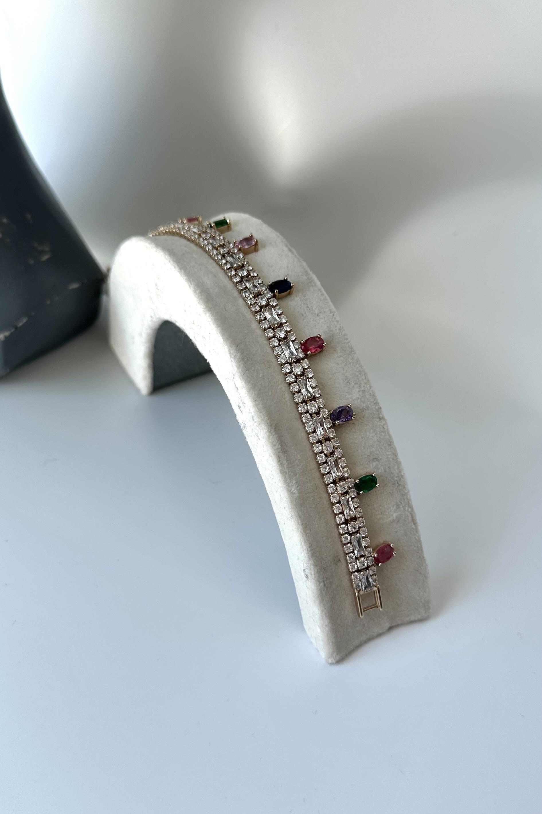 ZİRKON BAGET TAŞLI VIP BİLEZİK