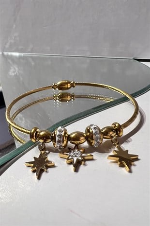 ÇELİK PANDORA MODEL YILDIZLI BİLEZİK