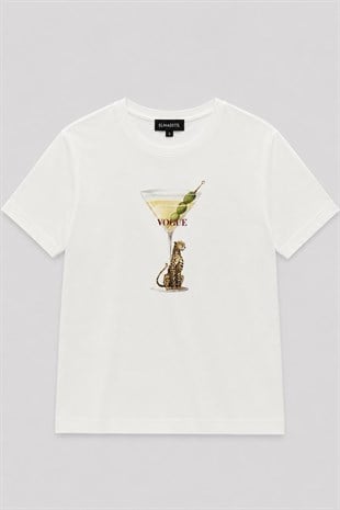 VOGU KAPLAN BASKILI T-SHIRT