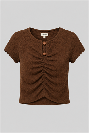 BONCUK AKSESUARLI BUBBLE CROP