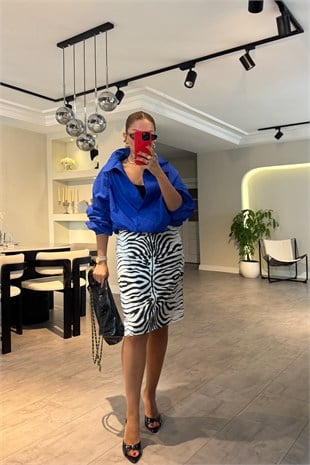 ZEBRA MİDİ BOY ETEK/4267